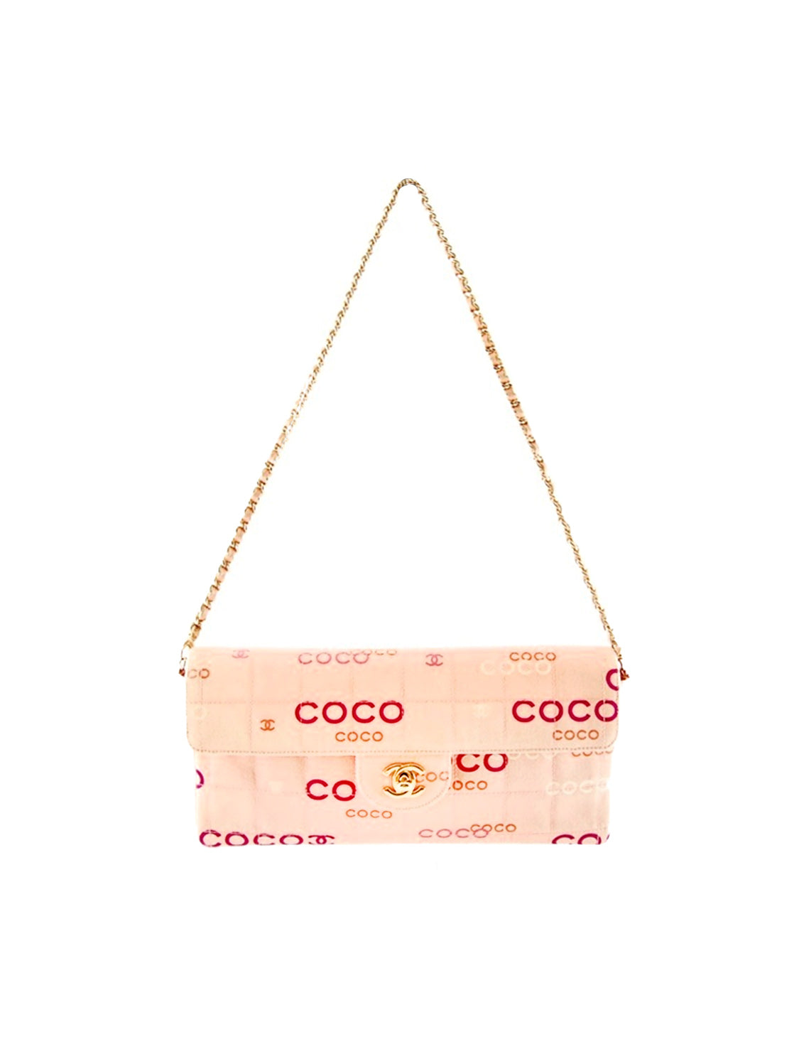 Chanel 2021 Rare Pink CC Print Fabric Flap Bag · INTO