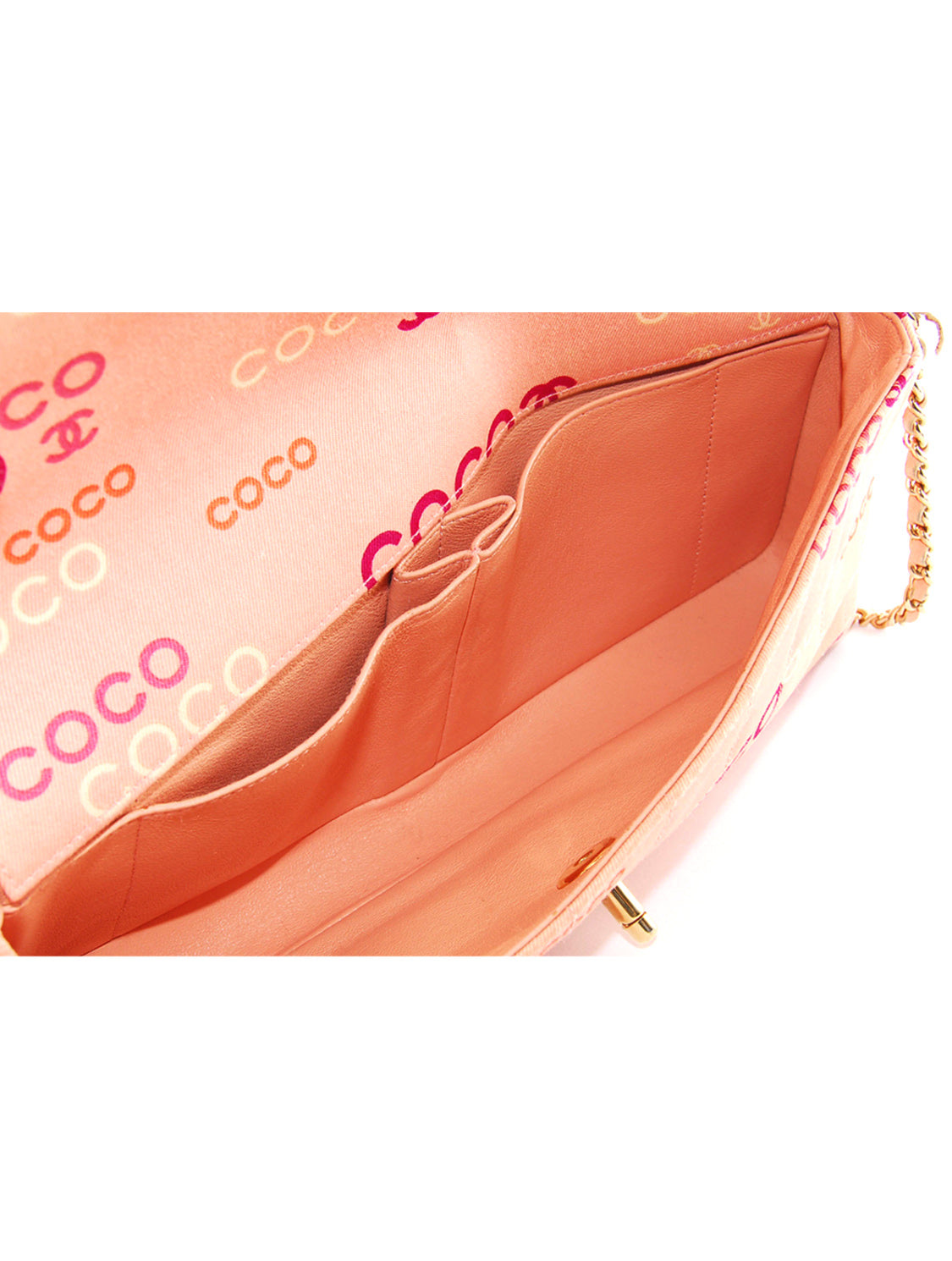 Chanel 2005 Cloth Rare Coco Pink Flap Bag