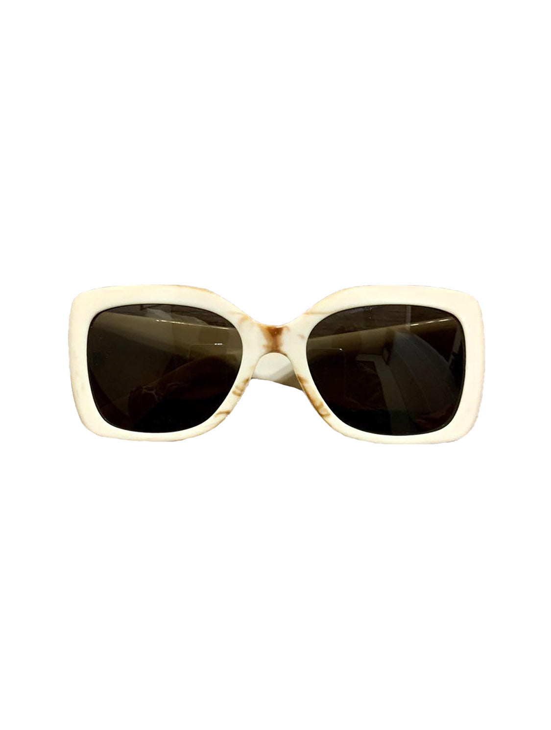 Oversized Square Sunglasses in Cream