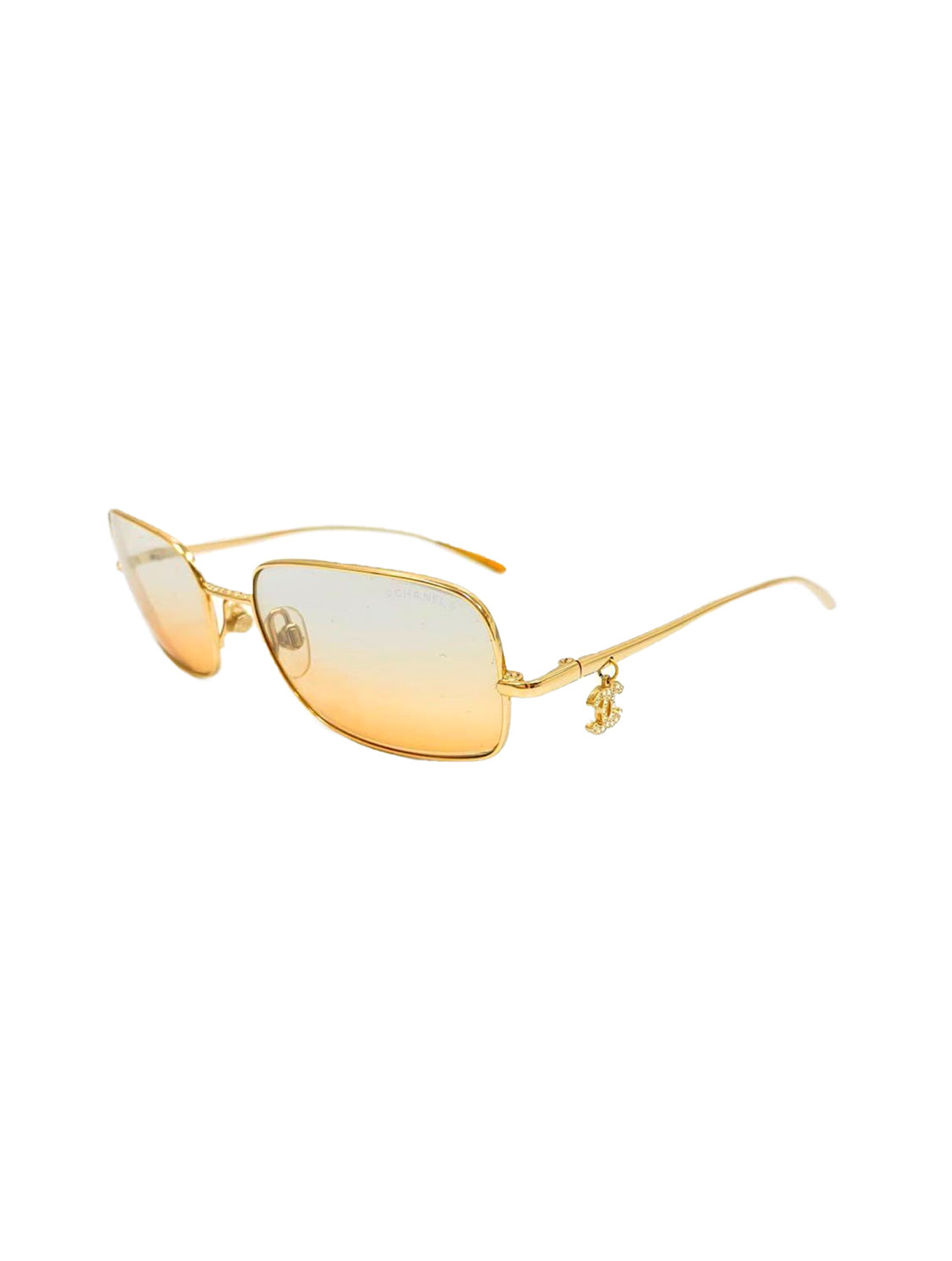 Womens Rhinestone Edge Jewel Rimless Cat Eye Sunglasses Silver