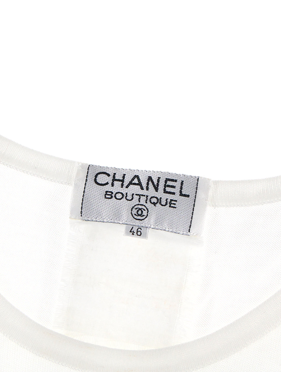 Chanel White Logo Cotton Tank · INTO