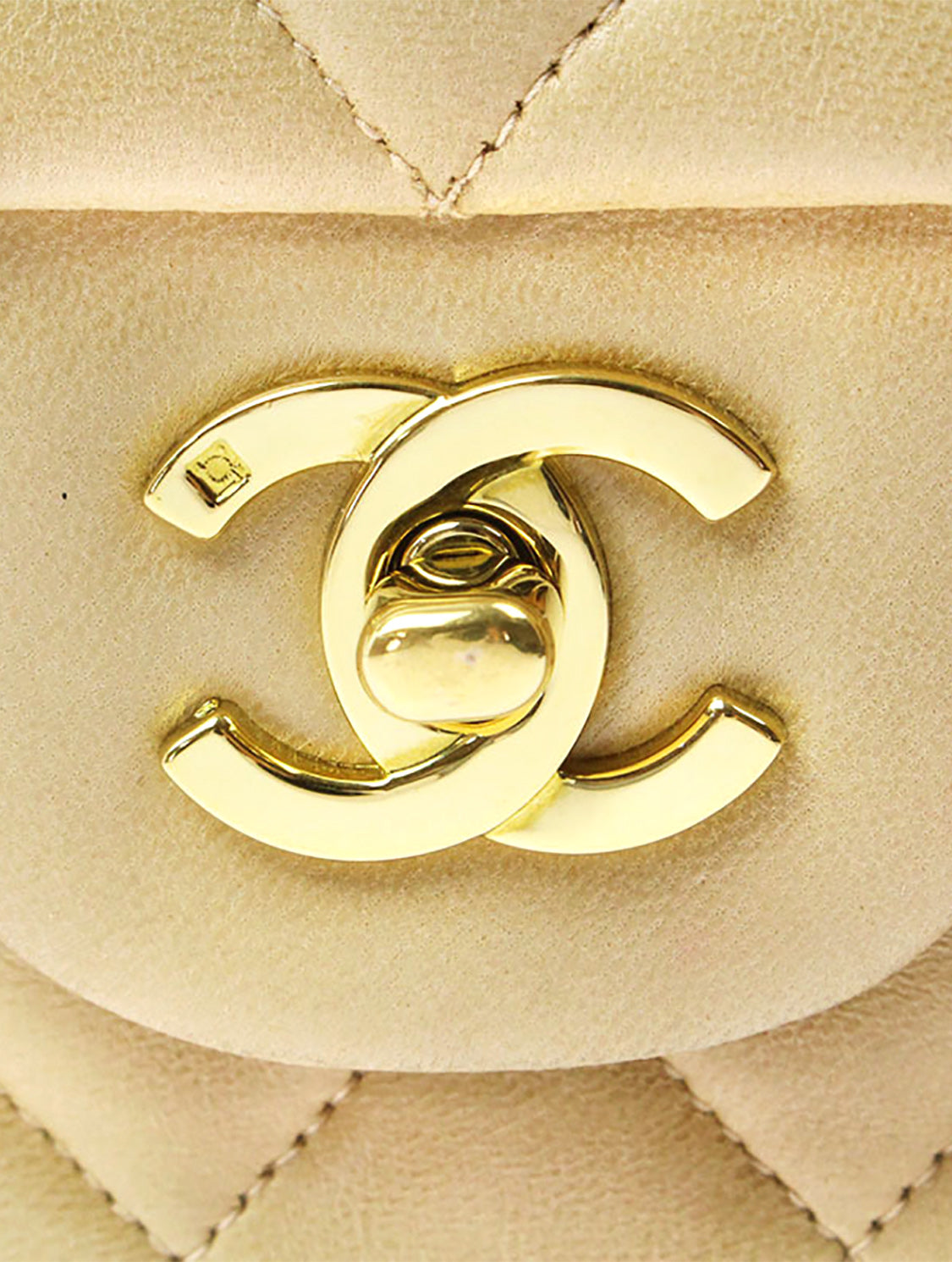 Chanel Matresse 1994-1996 Beige Quilted Flap