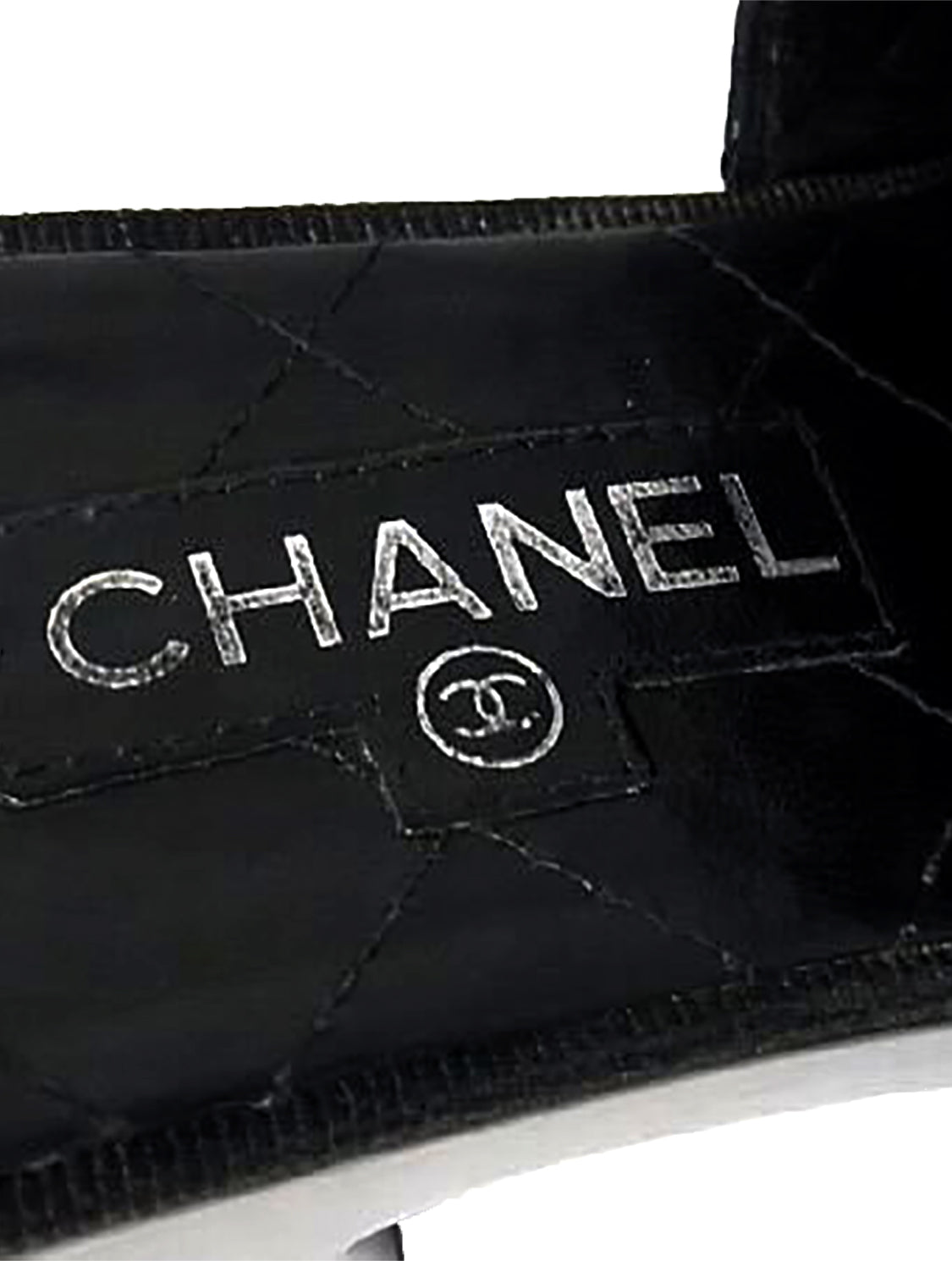 Chanel 2000s Black Quilted CC Mules
