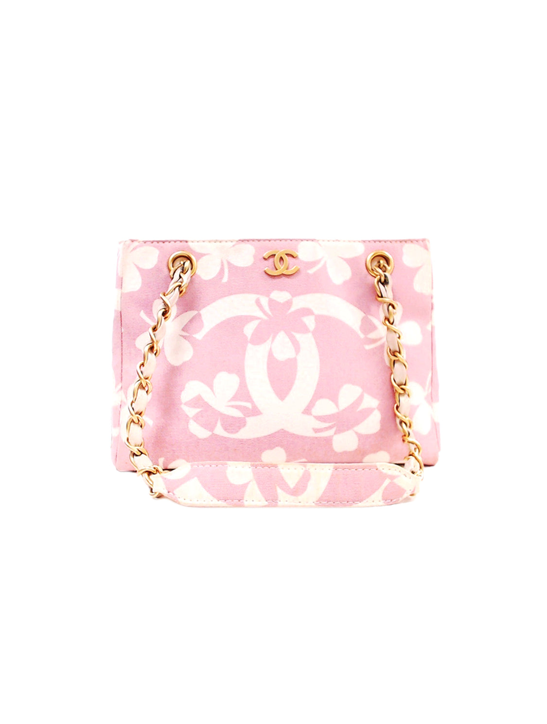 Chanel 2000s Pink CC Clover Chain Bag