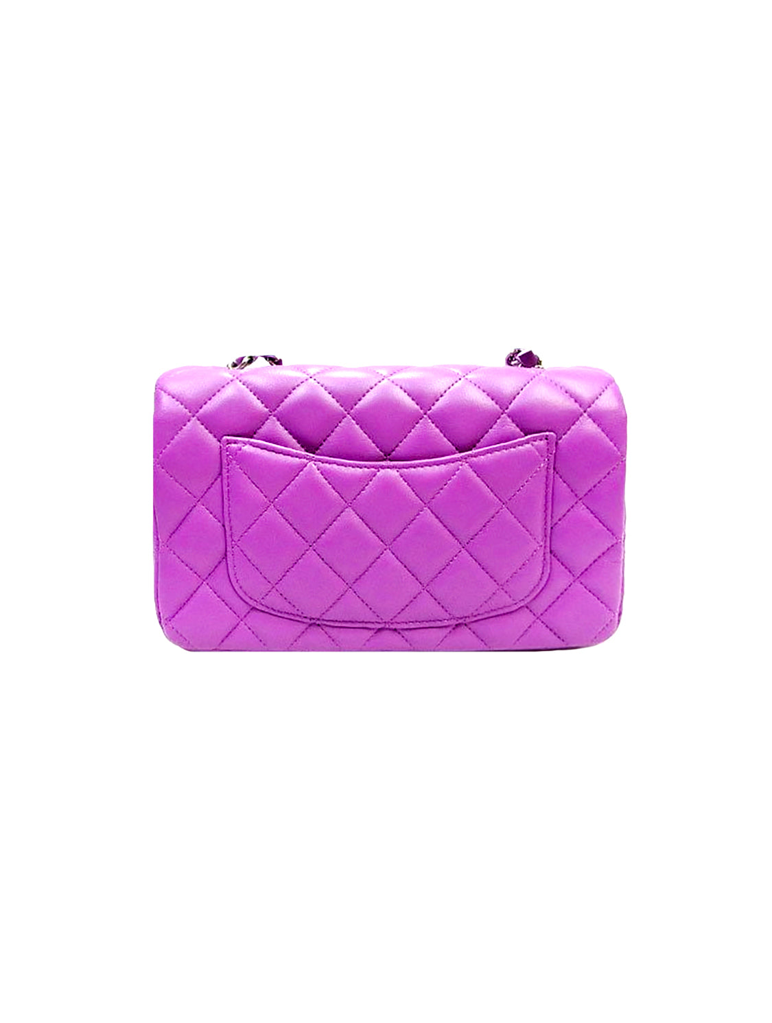 Chanel Purple Quilted Lambskin Leather Small Trendy CC Flap Bag