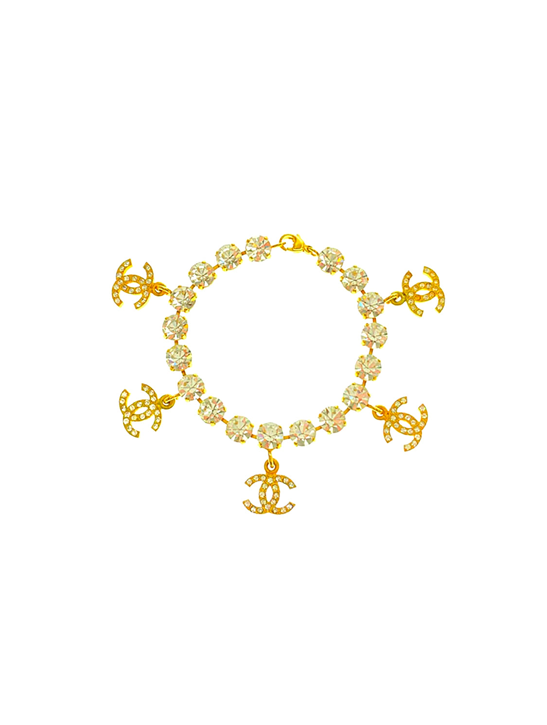 Chanel Pre Owned 2001 CC rhinestone-embellished ring bangle bracelet -  ShopStyle in 2023