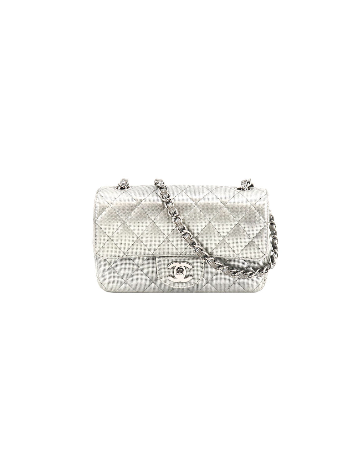 Chanel F/W 2015-2016 Silver Small Matresse Flap Bag