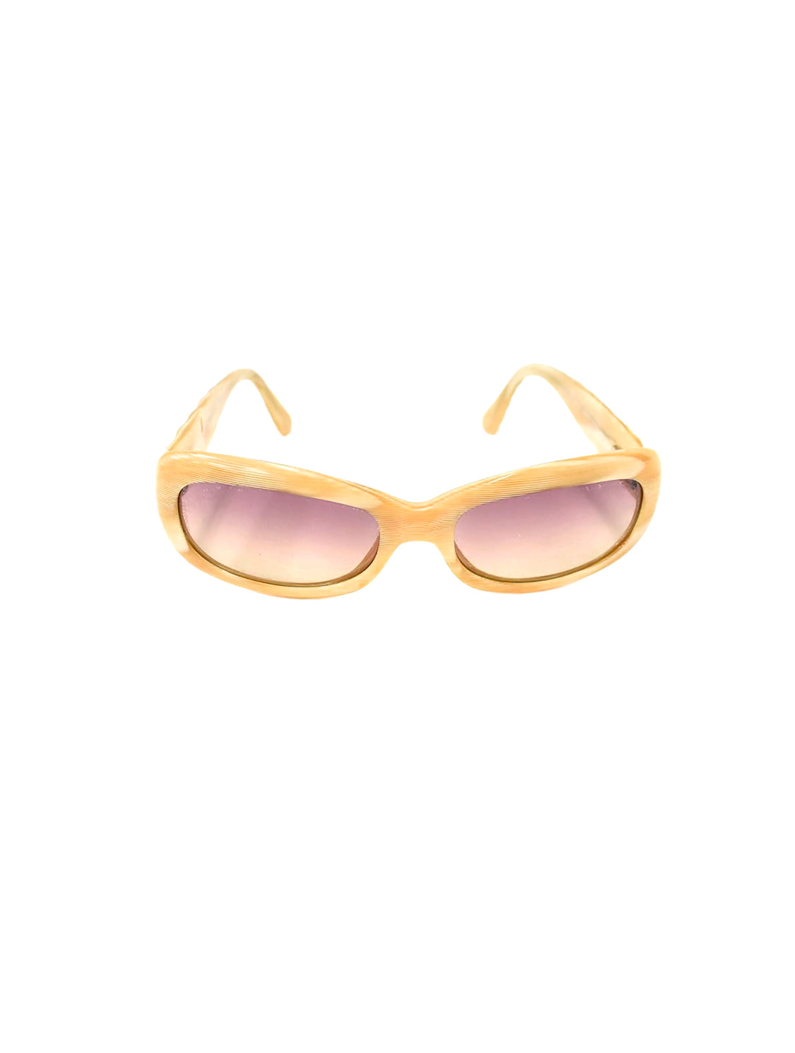 Chanel Yellow Rounded Rectangular Sunglasses