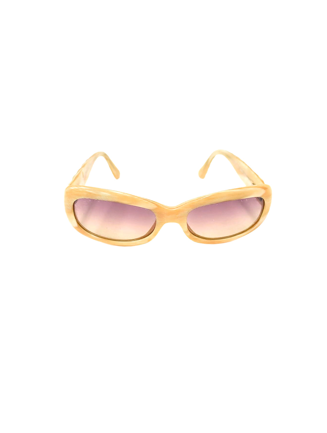 Chanel Yellow Rounded Rectangular Sunglasses · INTO