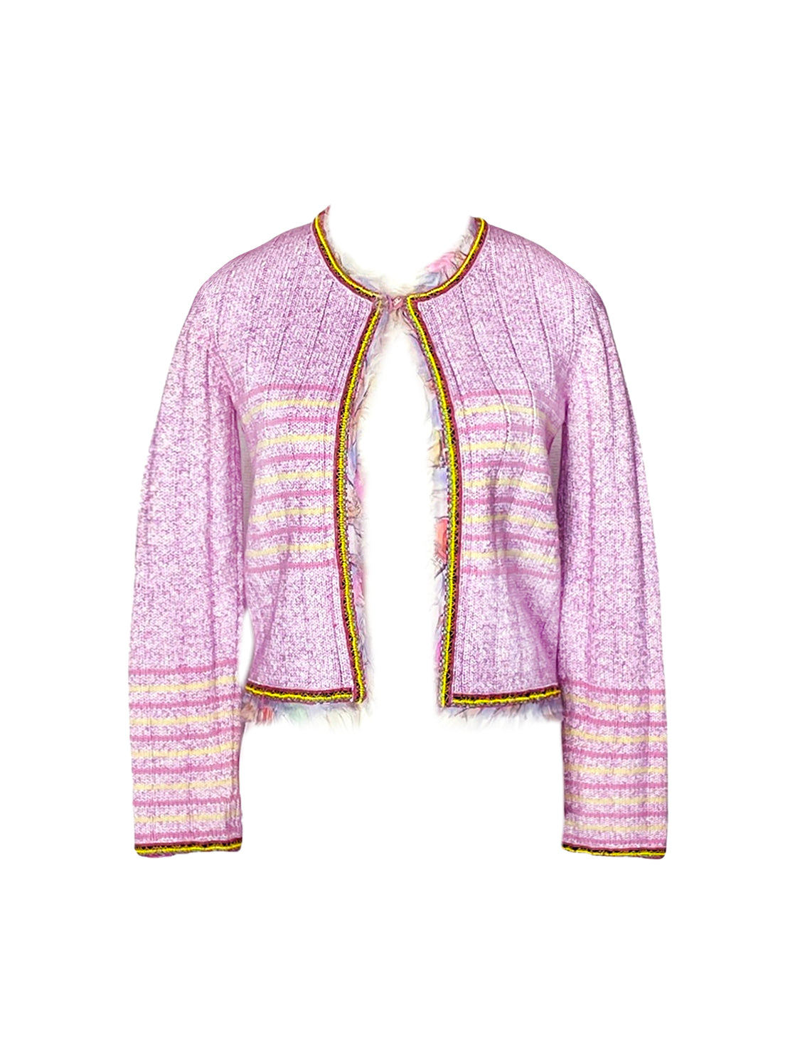 Chanel 2004 SS Rare Knit Tweed Cardigan Jacket