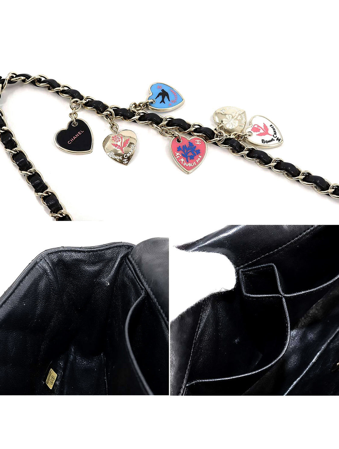 chanel vintage heart bag charm