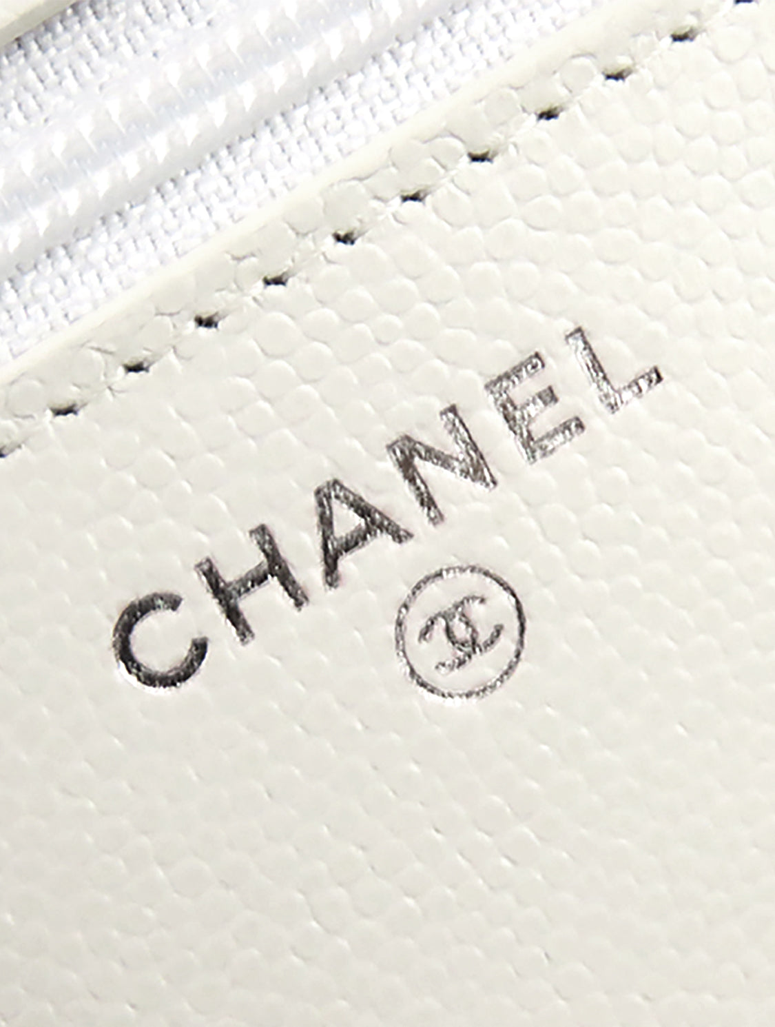 chanel bag white and black