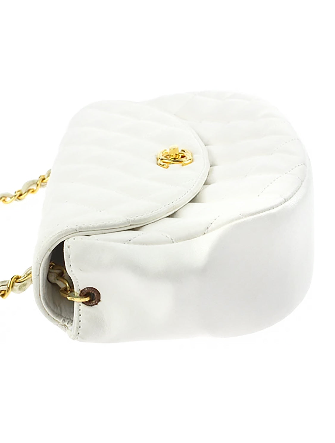 Chanel Rounded White Flap Bag