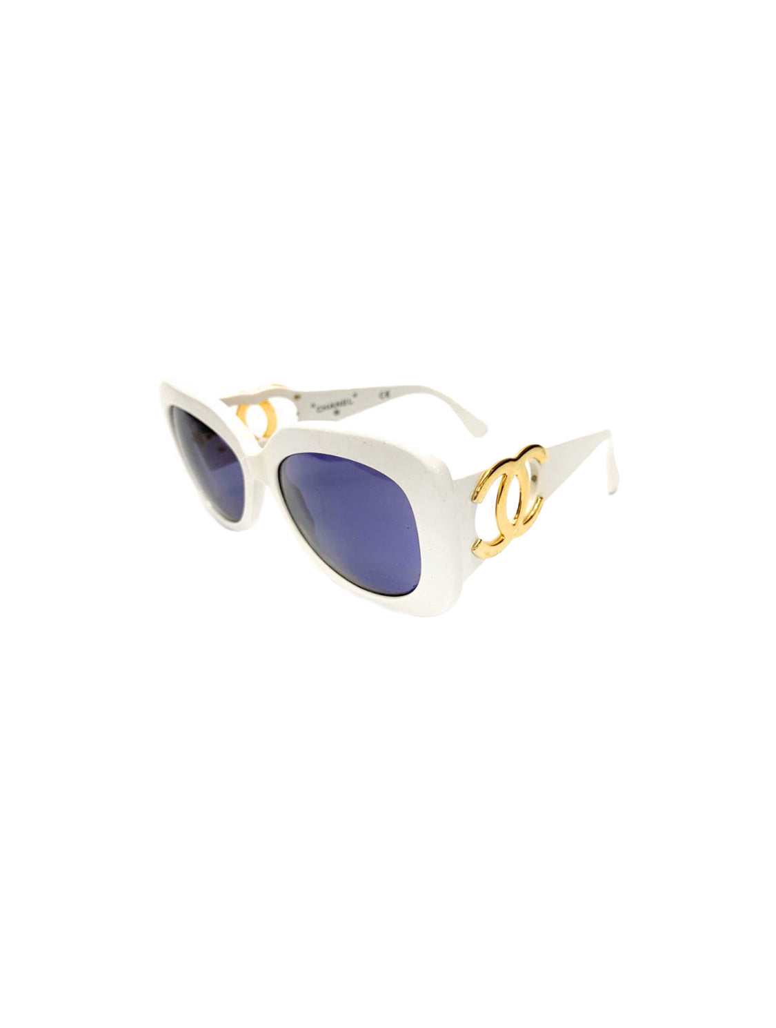 CHANEL White Bow Black Sunglasses  Great Condition  eBay