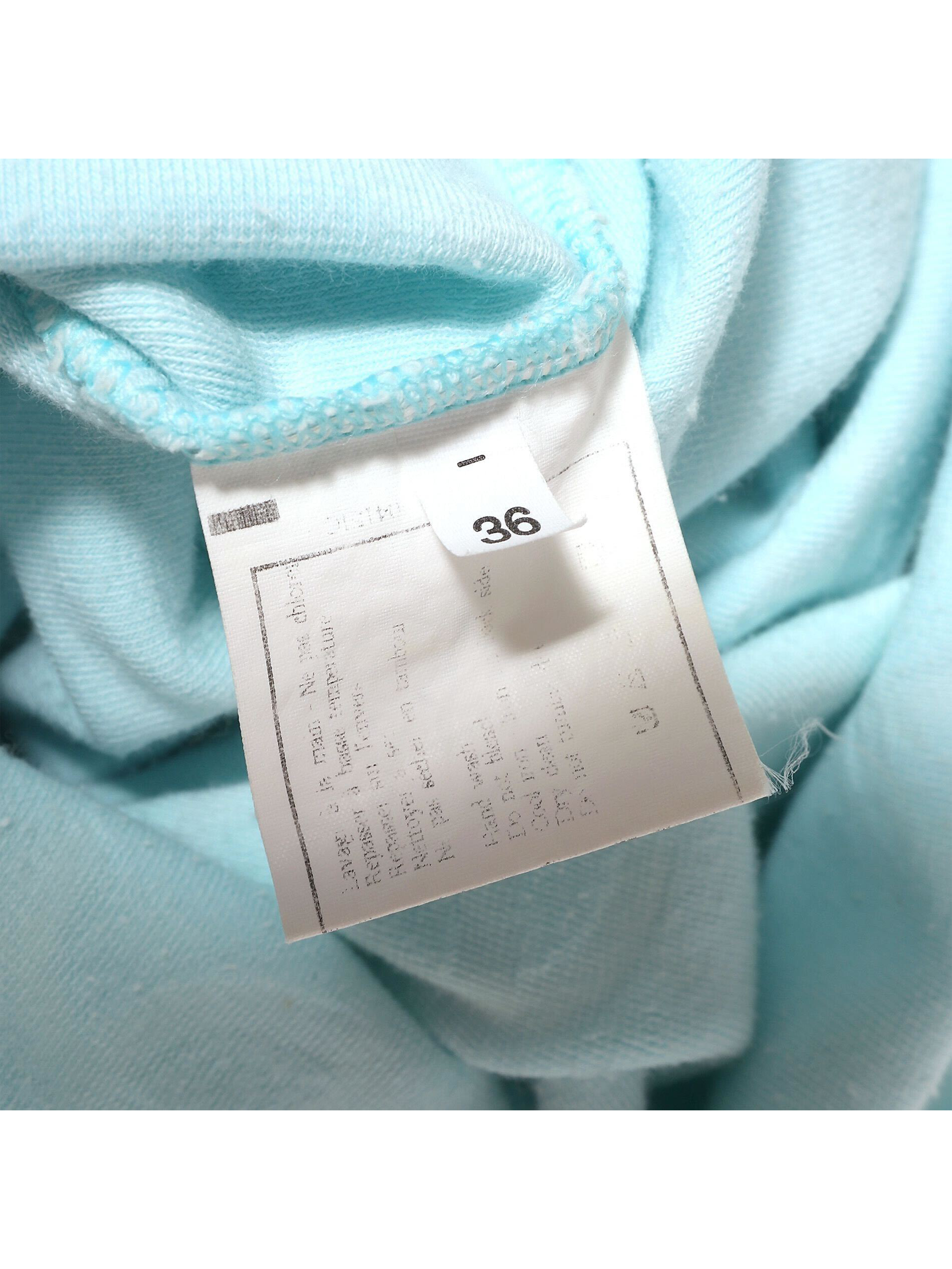 Chanel SS96 Velour Baby Blue Monogram Dress · INTO