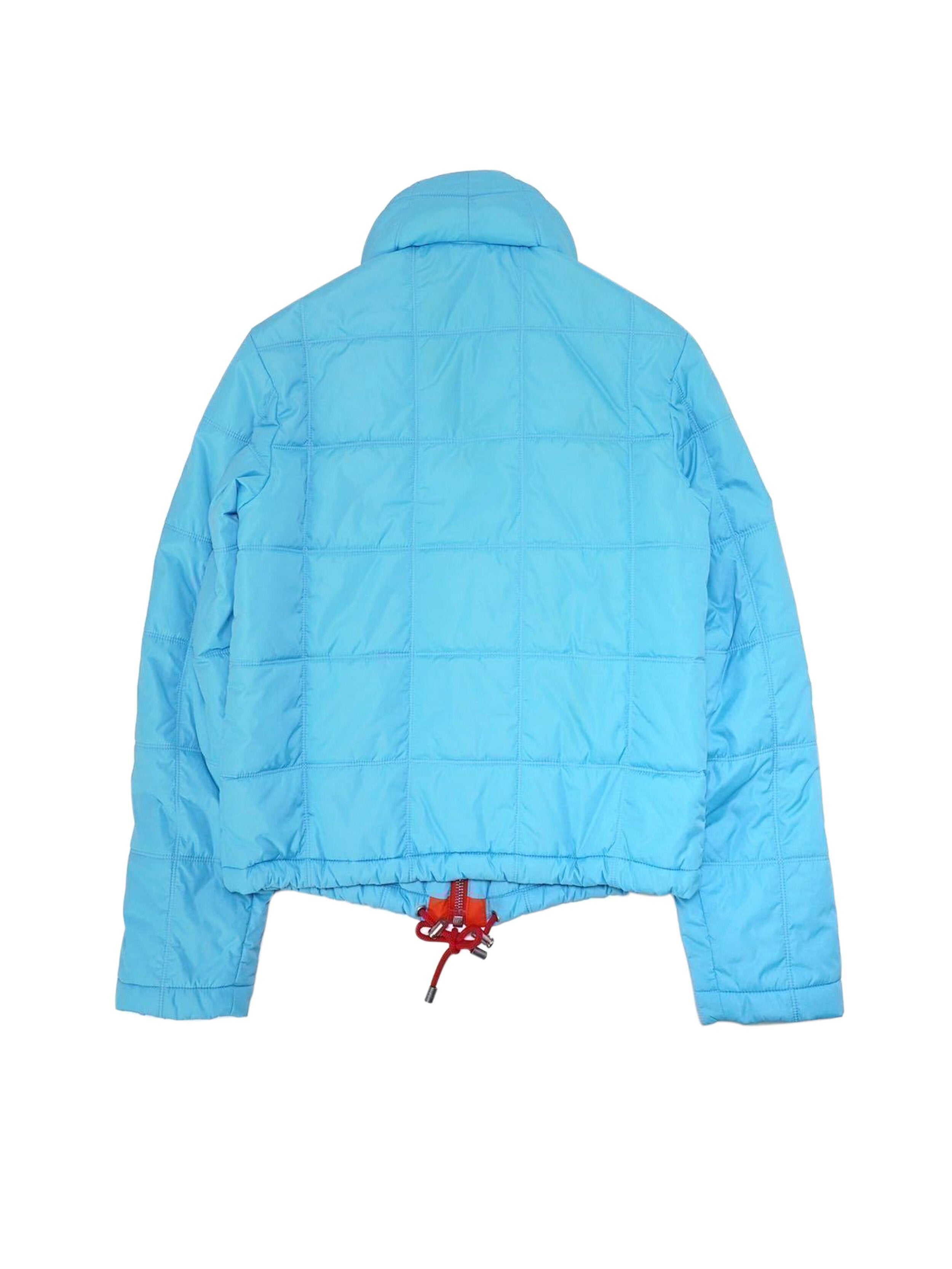vintage CHANEL Sport 2002 blue CC emboss jacquard terry towel blazer jacket  FR40