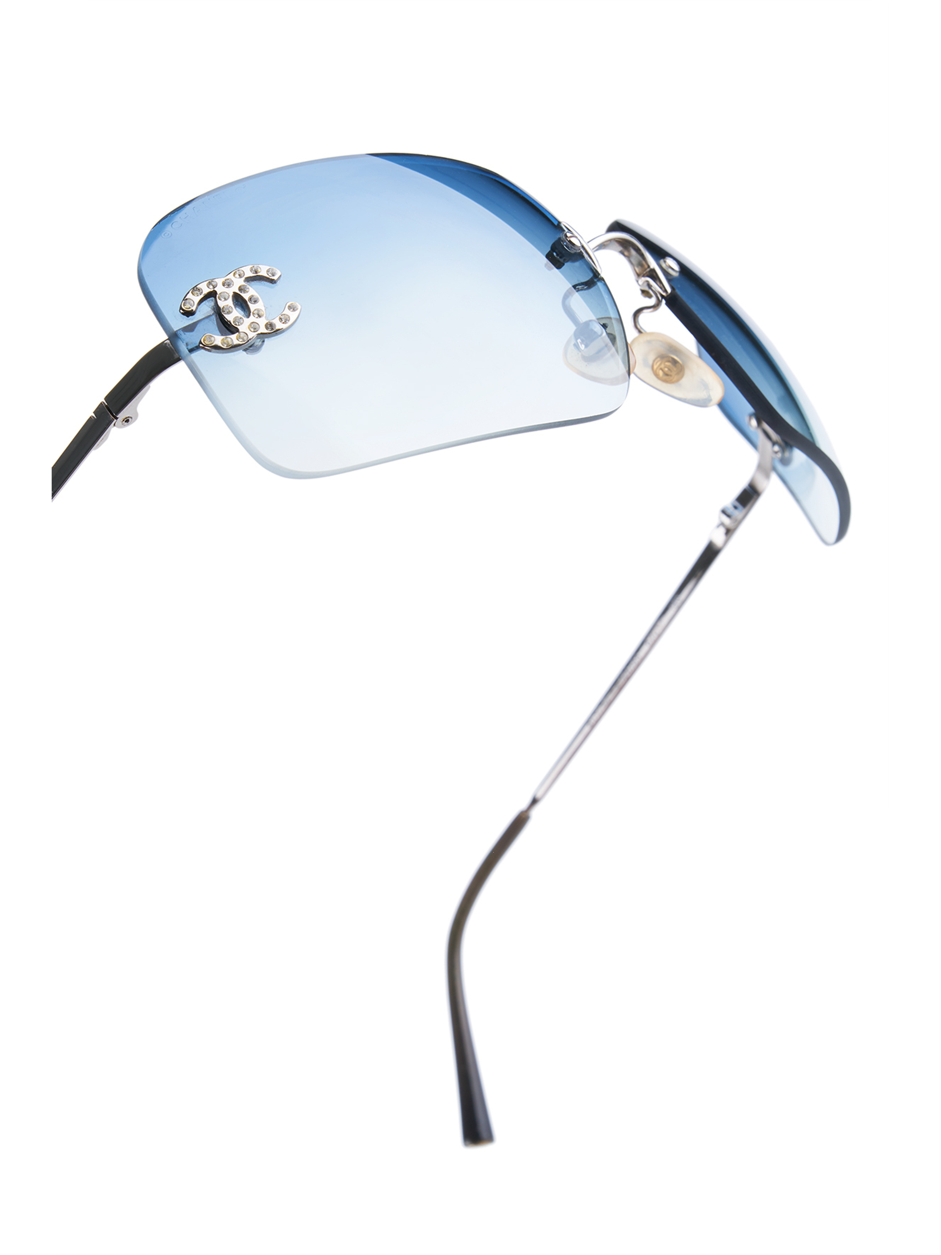 Chanel by Karl Lagerfeld 2000s Swarovski Embellished Rimless