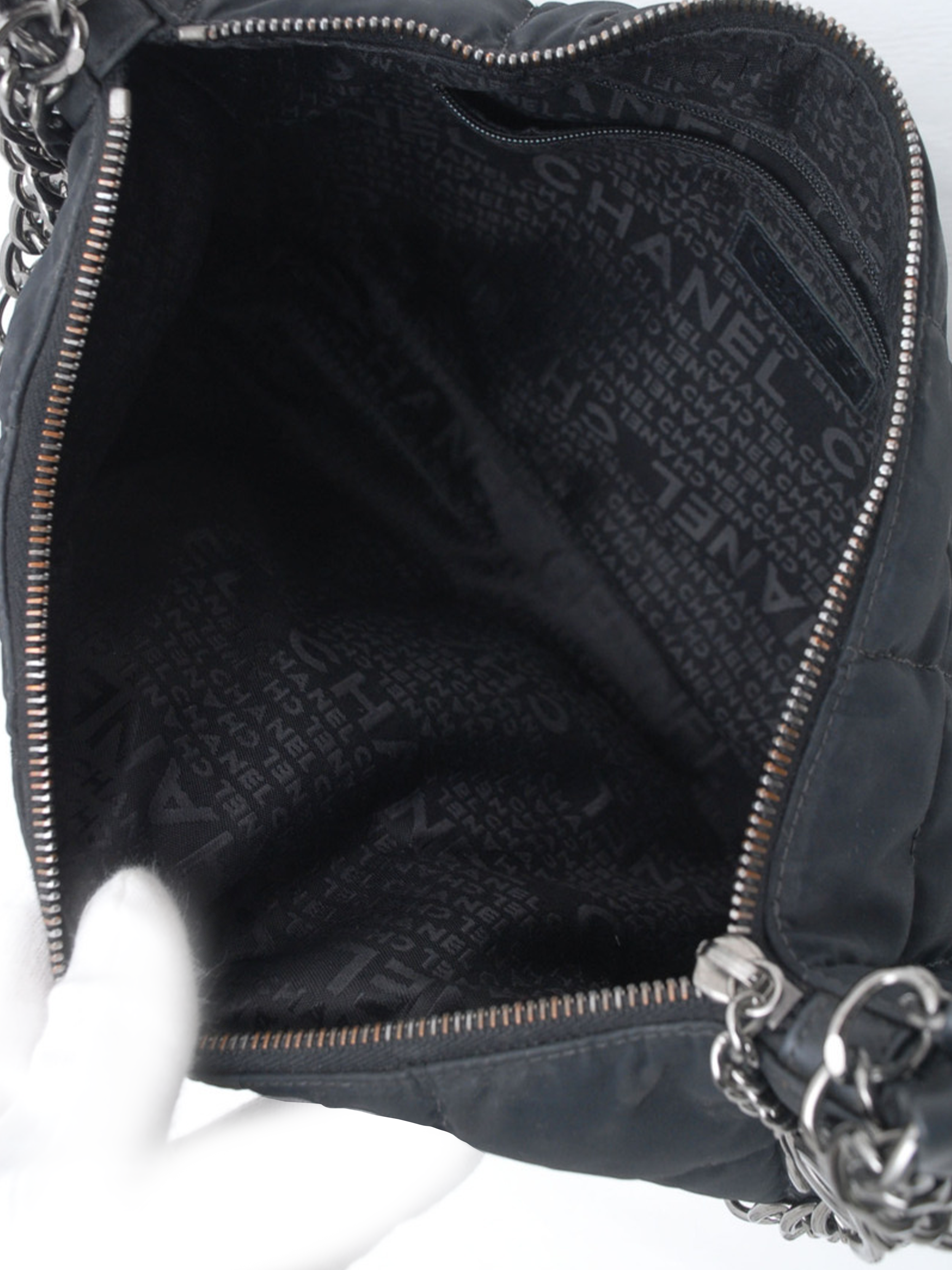Chanel 2000s Black Sports Nylon Handbagw