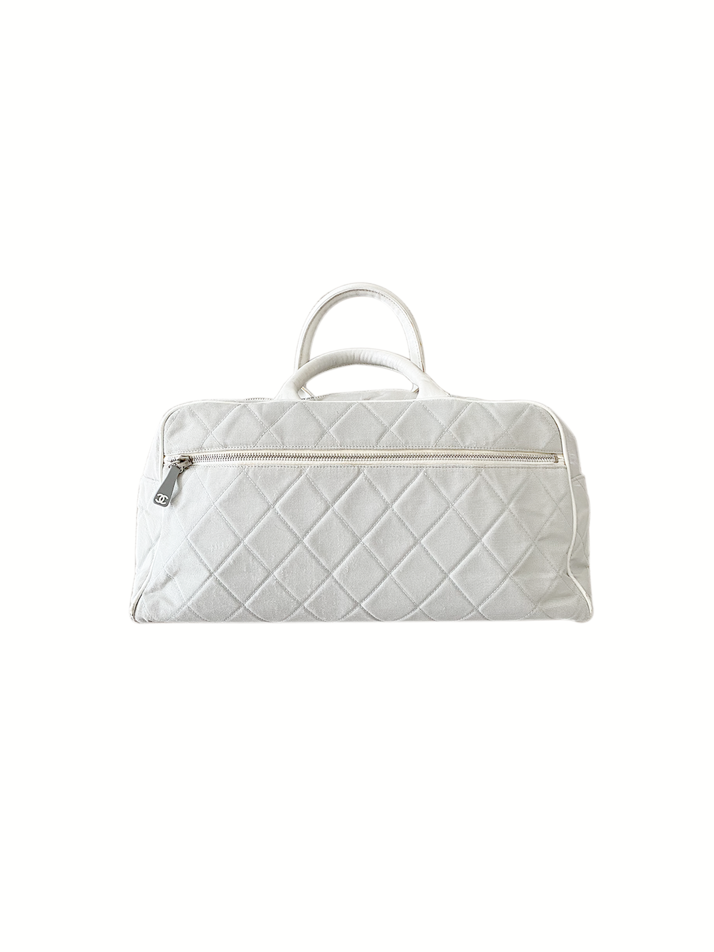 Chanel White Quilted Sports Duffle · INTO