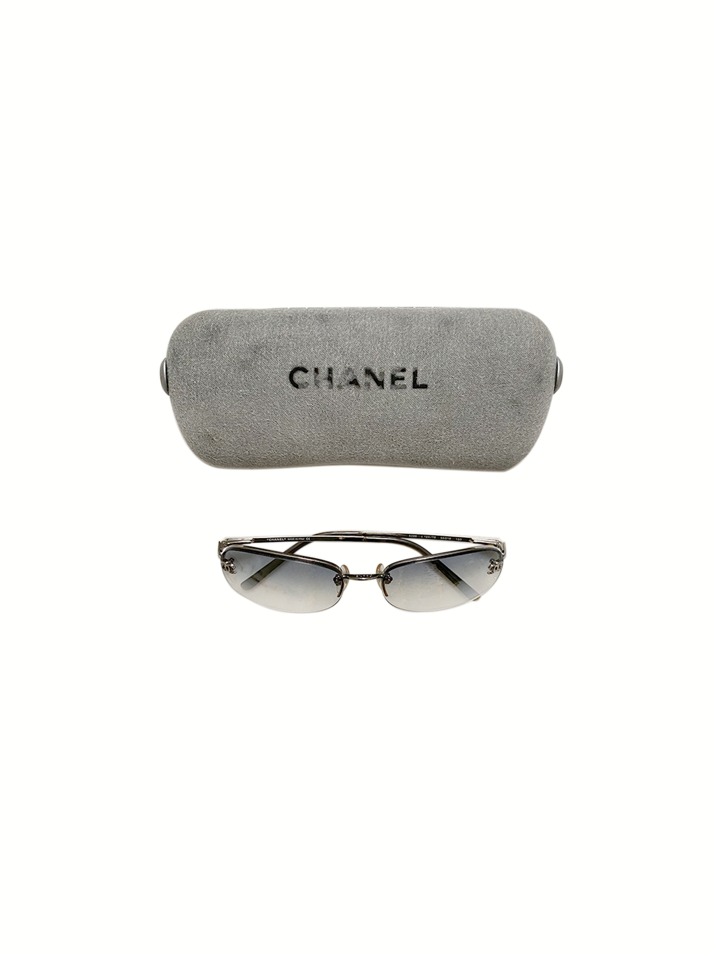 chanel round logo sunglasses