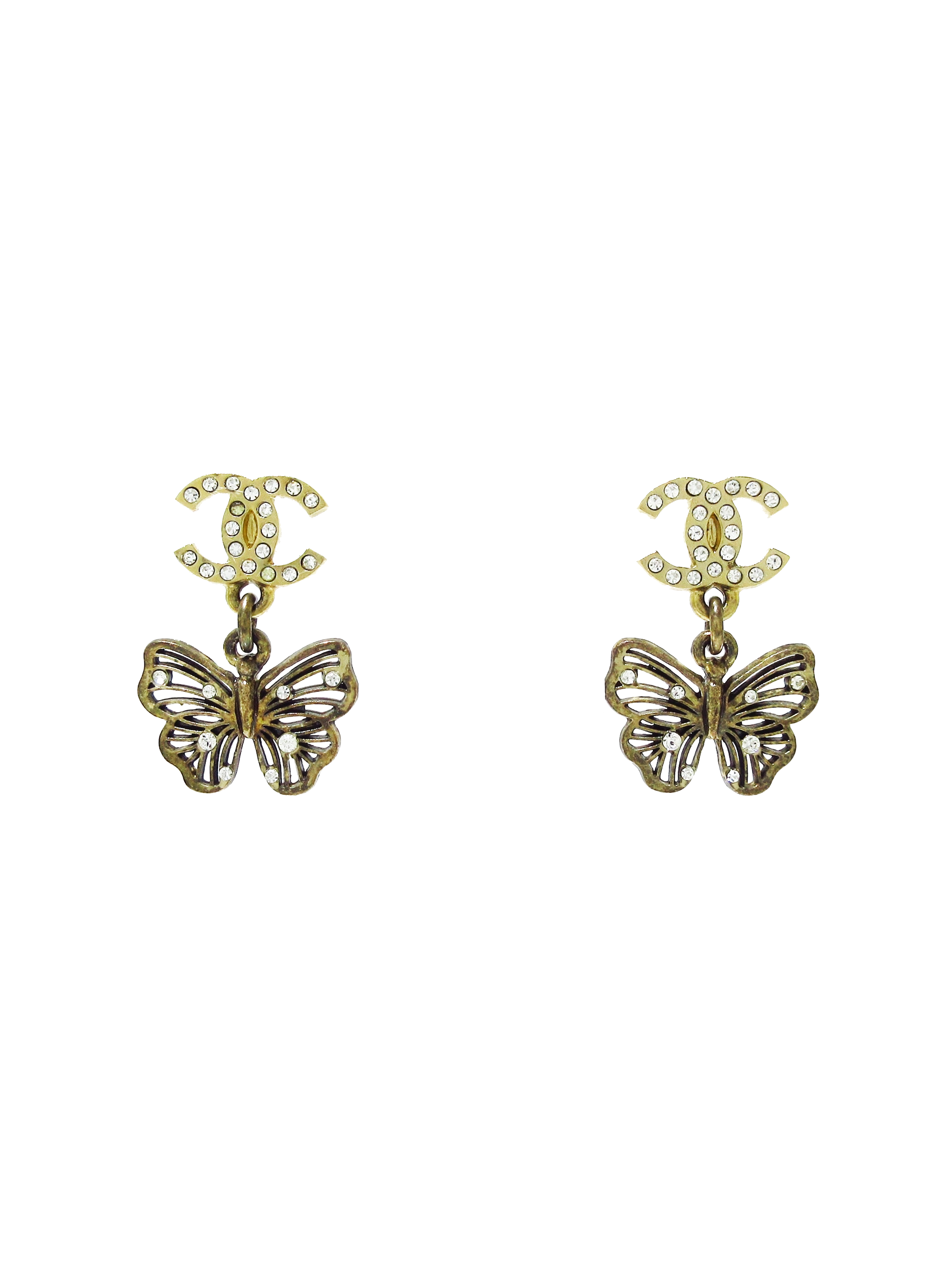 Chanel Small Butterfly CC Earrings · INTO