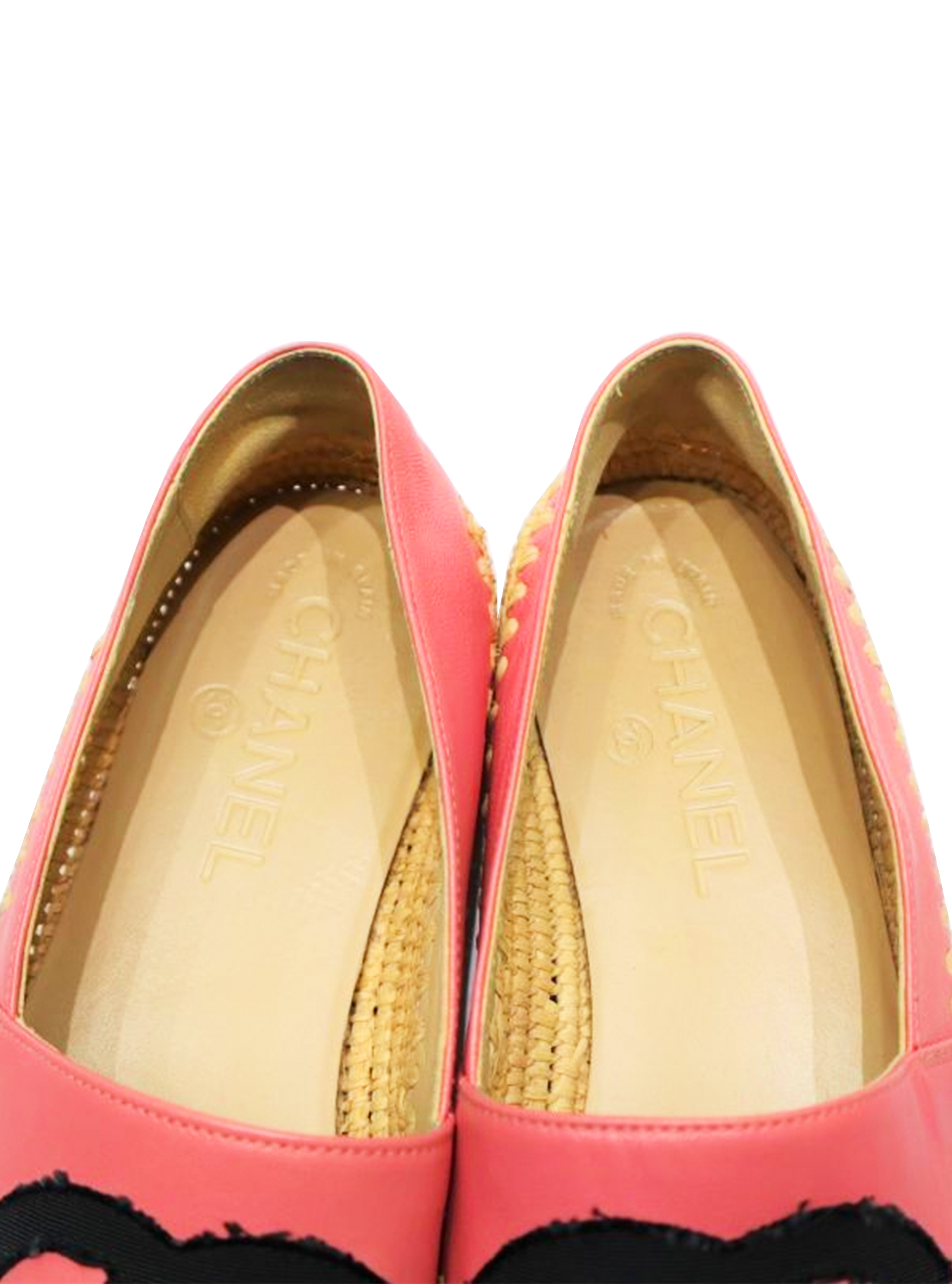 Chanel 2000s Pink Covered Canvas Espadrilles · INTO