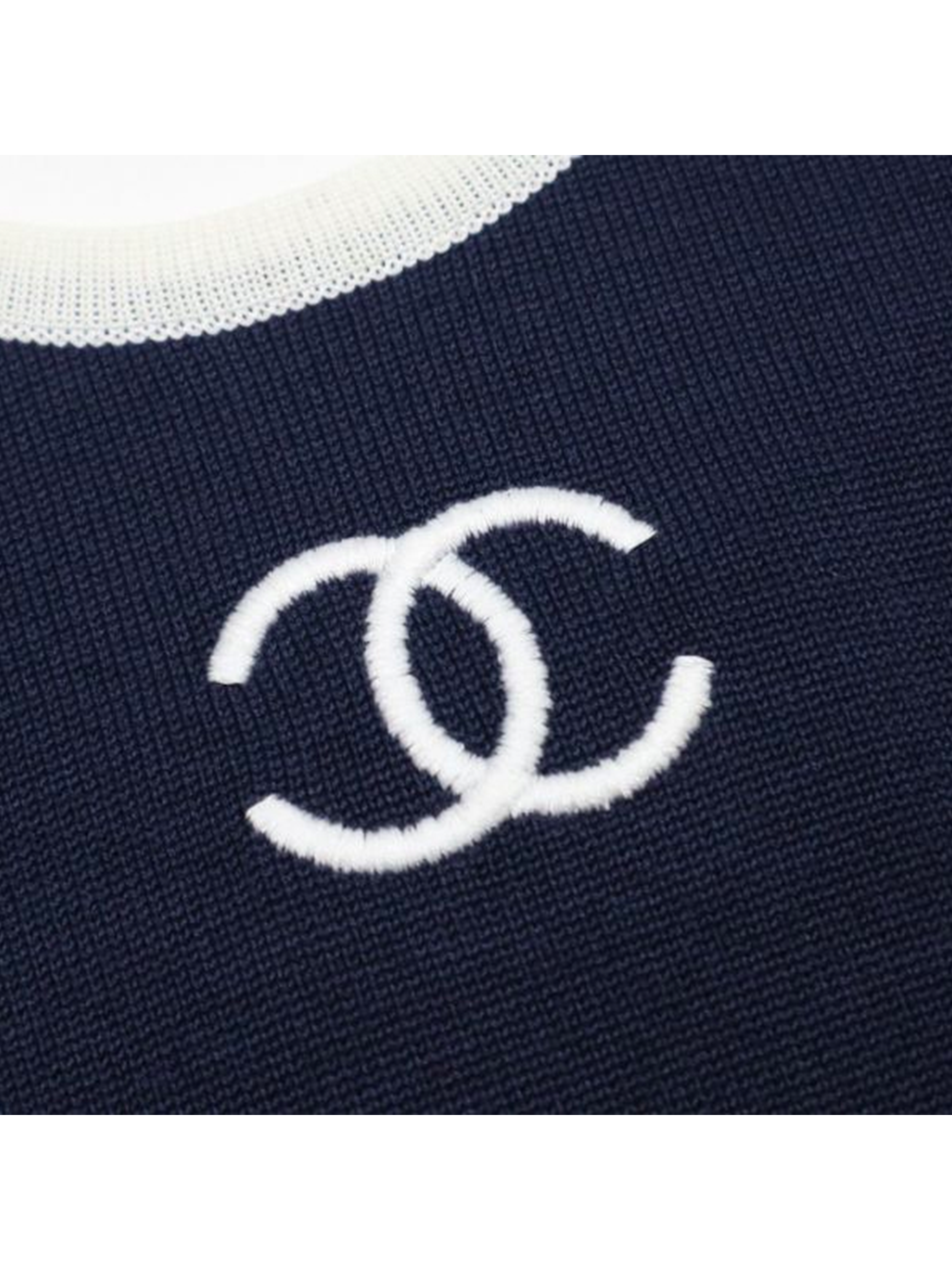 Chanel Ultra Rare Navy Knit Dress/Camisole