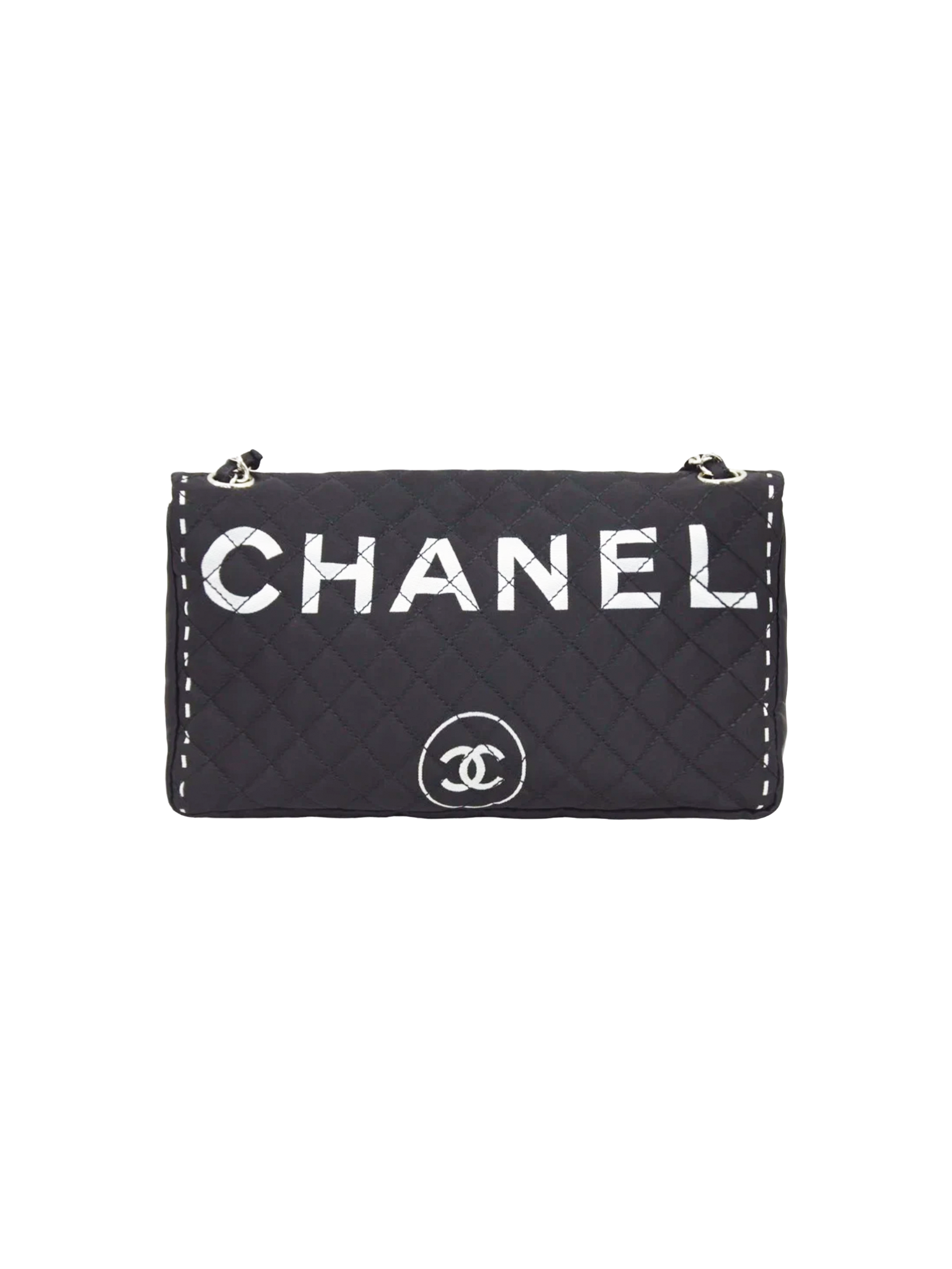 Chanel Black Quilted Lambskin Leather Cc Square Medium Flap Shoulder Bag  Auction