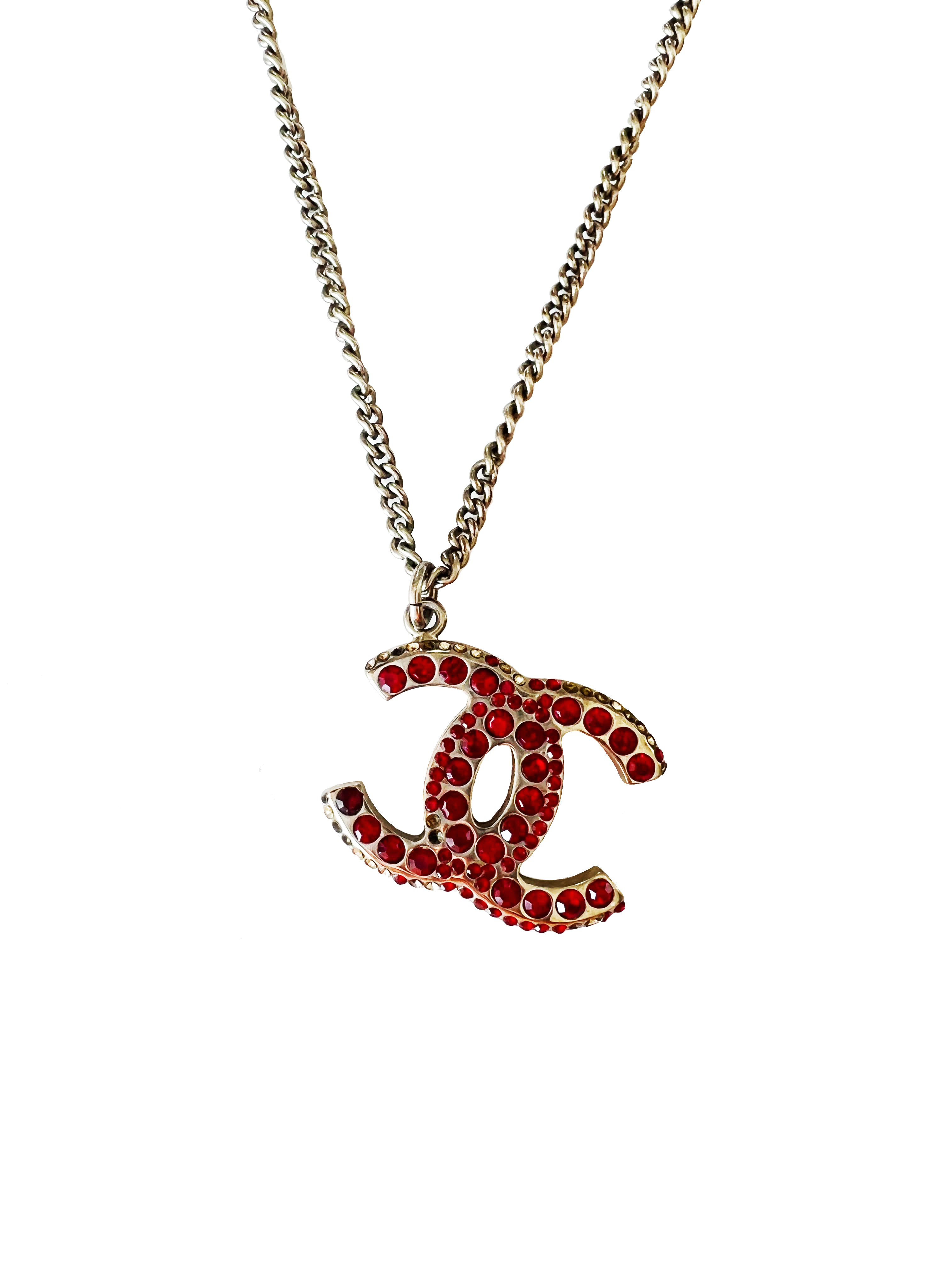 Vintage Chanel Cc Turnlock Curb Chain Necklace