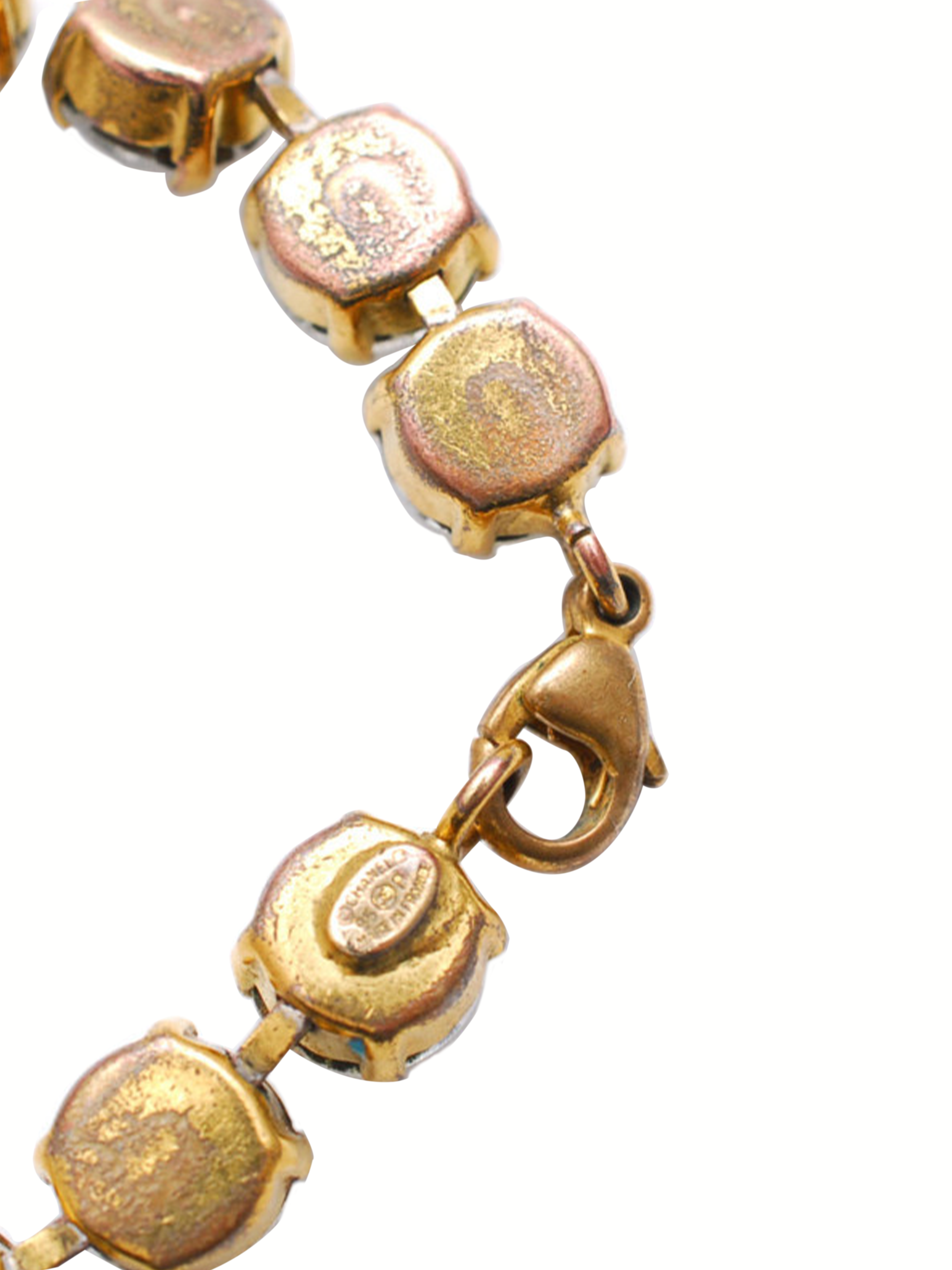 Chanel 2000s Gold and Rhinestone Bracelet · INTO