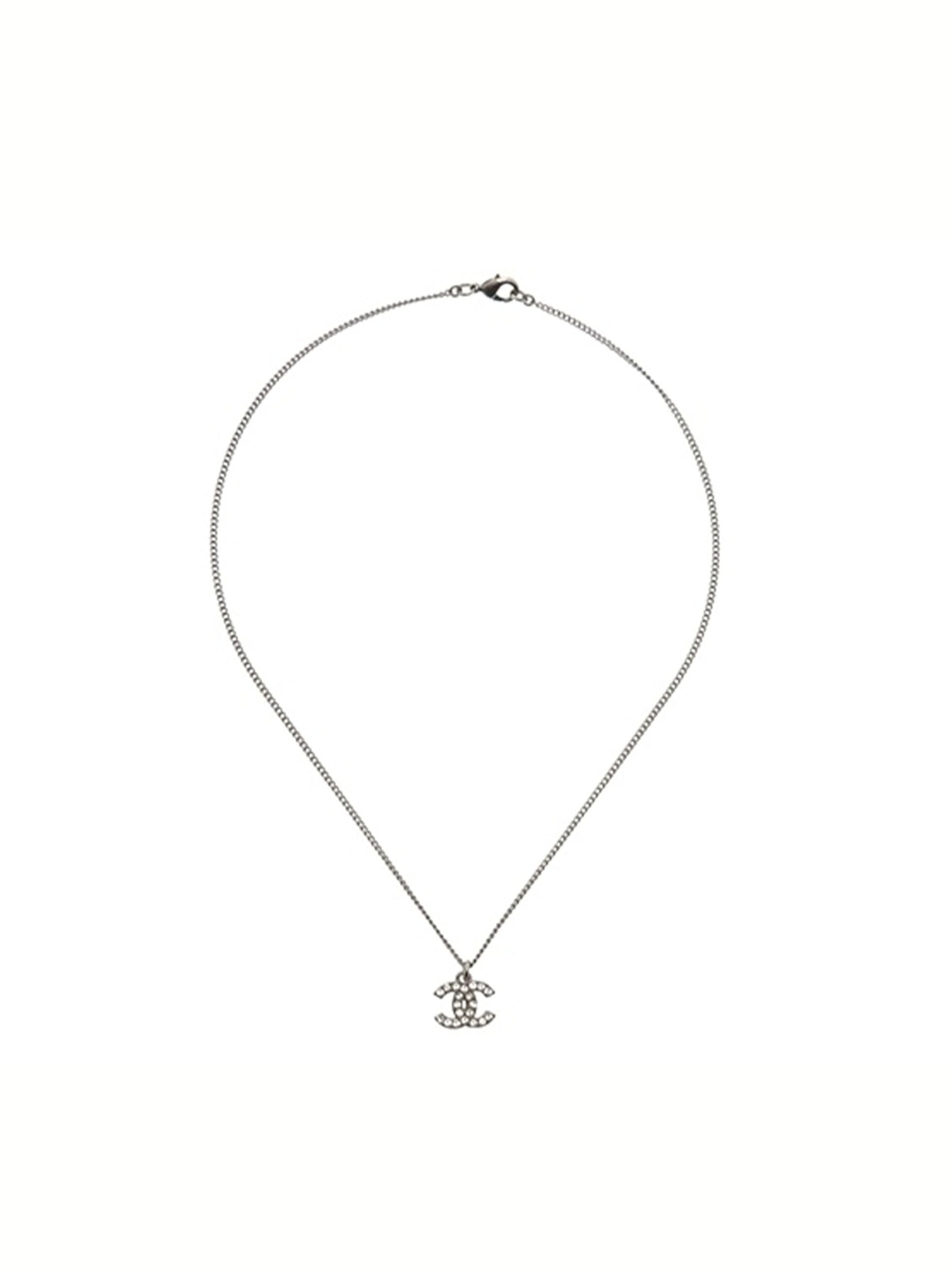 Chanel Silver Gemstone Necklace