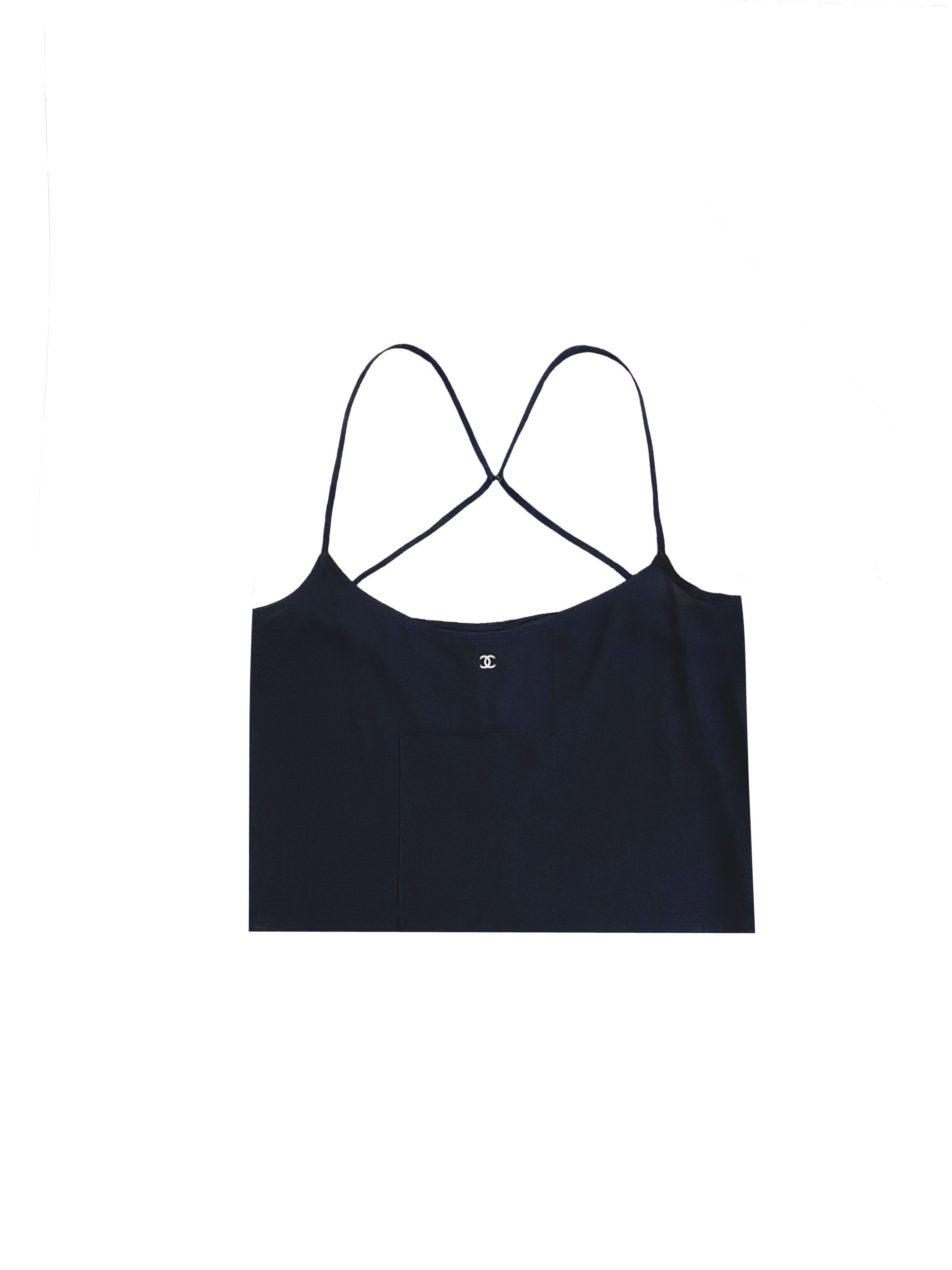 Chanel Black Cami Crop-Top