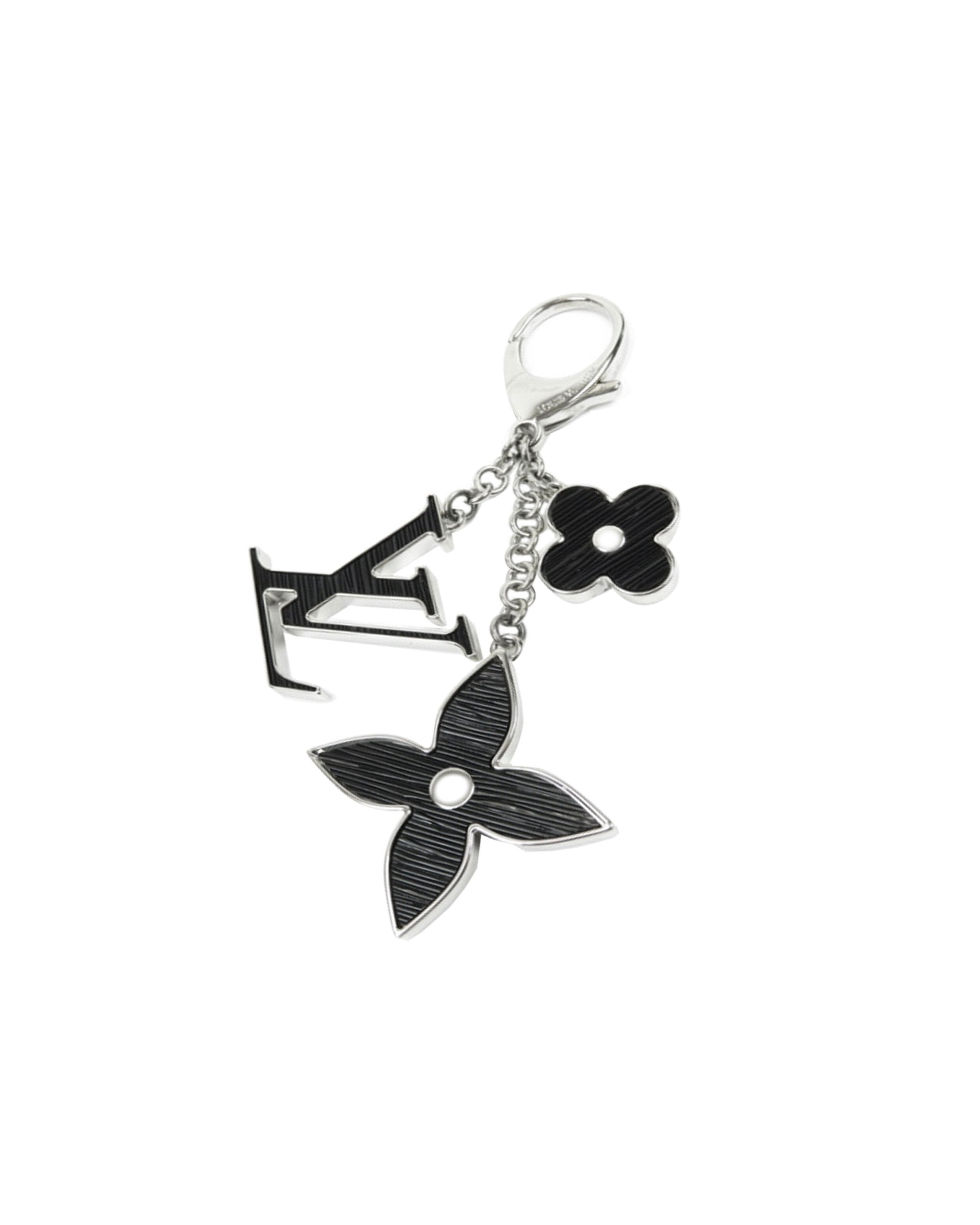 Louis Vuitton Black Fleur d'Epi Bag Charm