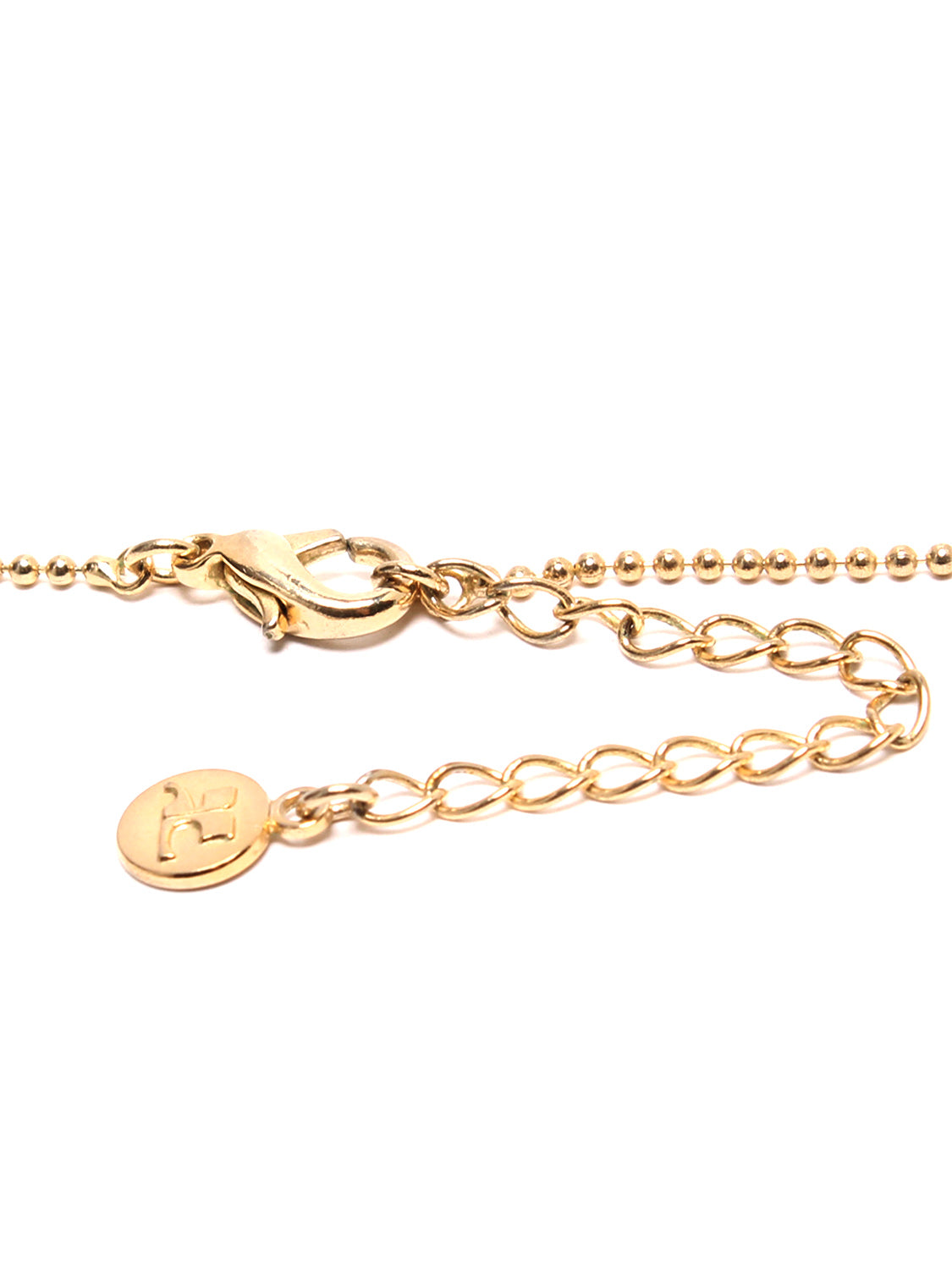 Courrèges 2000s Gold Logo Ball Chain Necklace