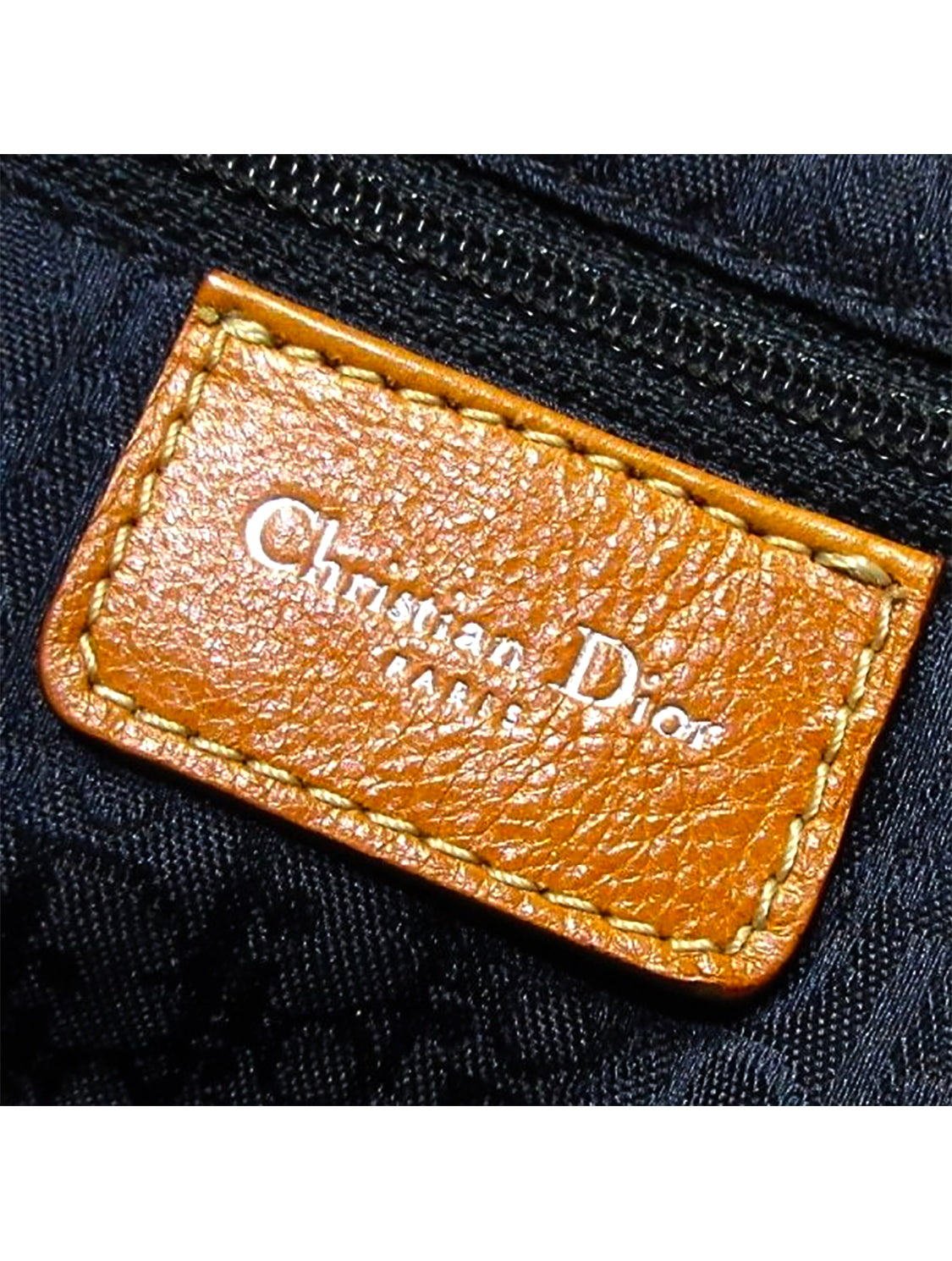Christian Dior 2000s Limited Edition Denim Floral Embroidered Saddle Bag