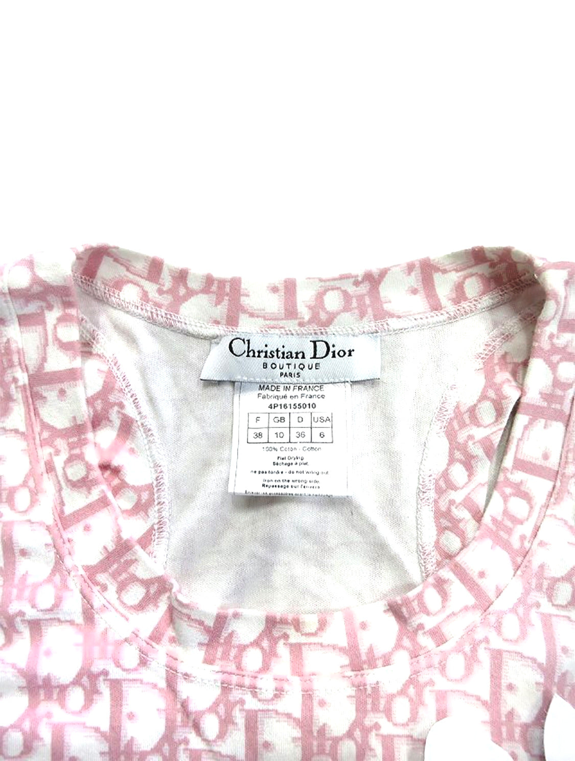 Christian Dior 2002 Diorissimo Pink Flower Tank