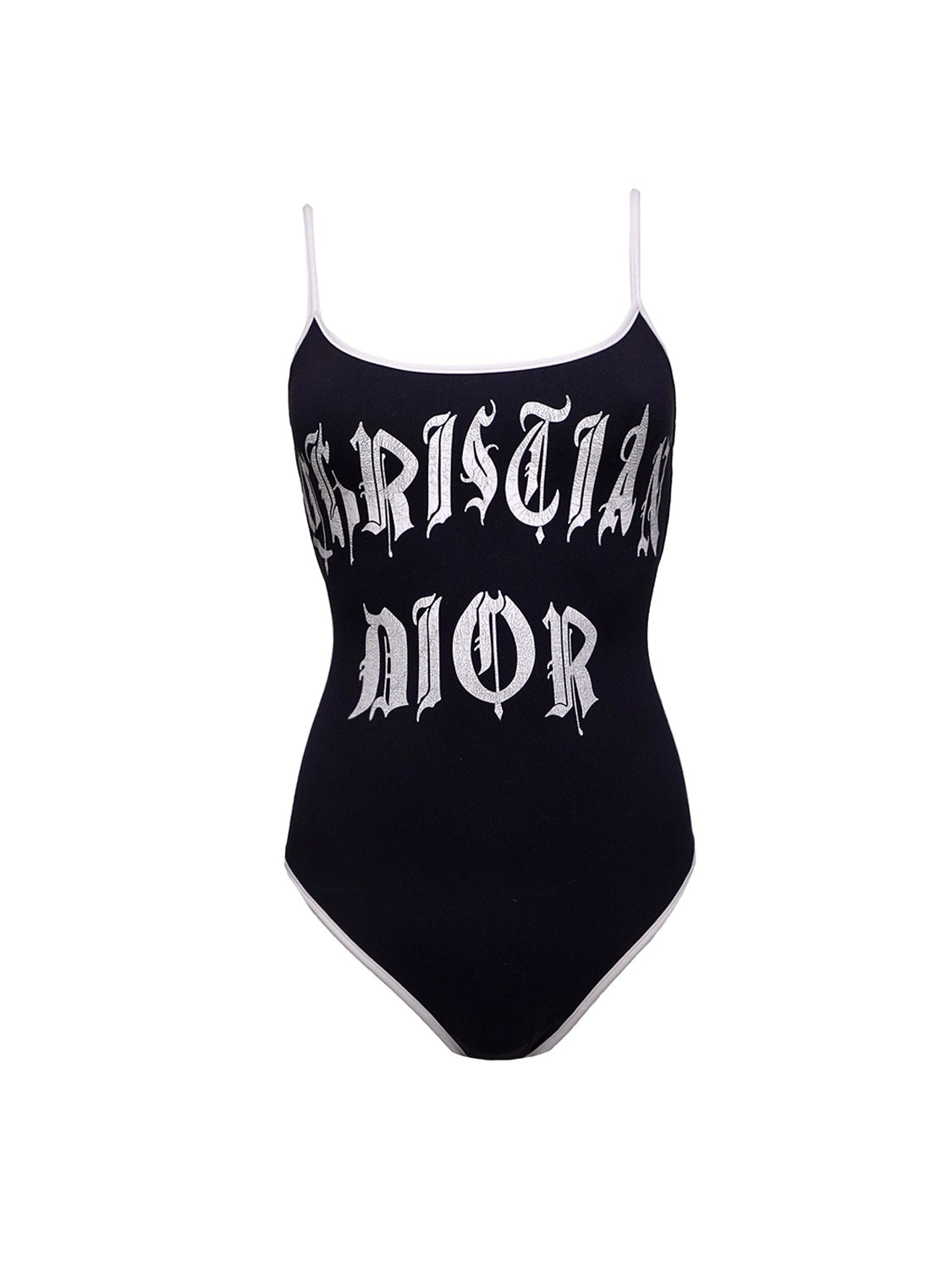 Christian Dior 2000s Galliano Gothic One Piece Swimsuit