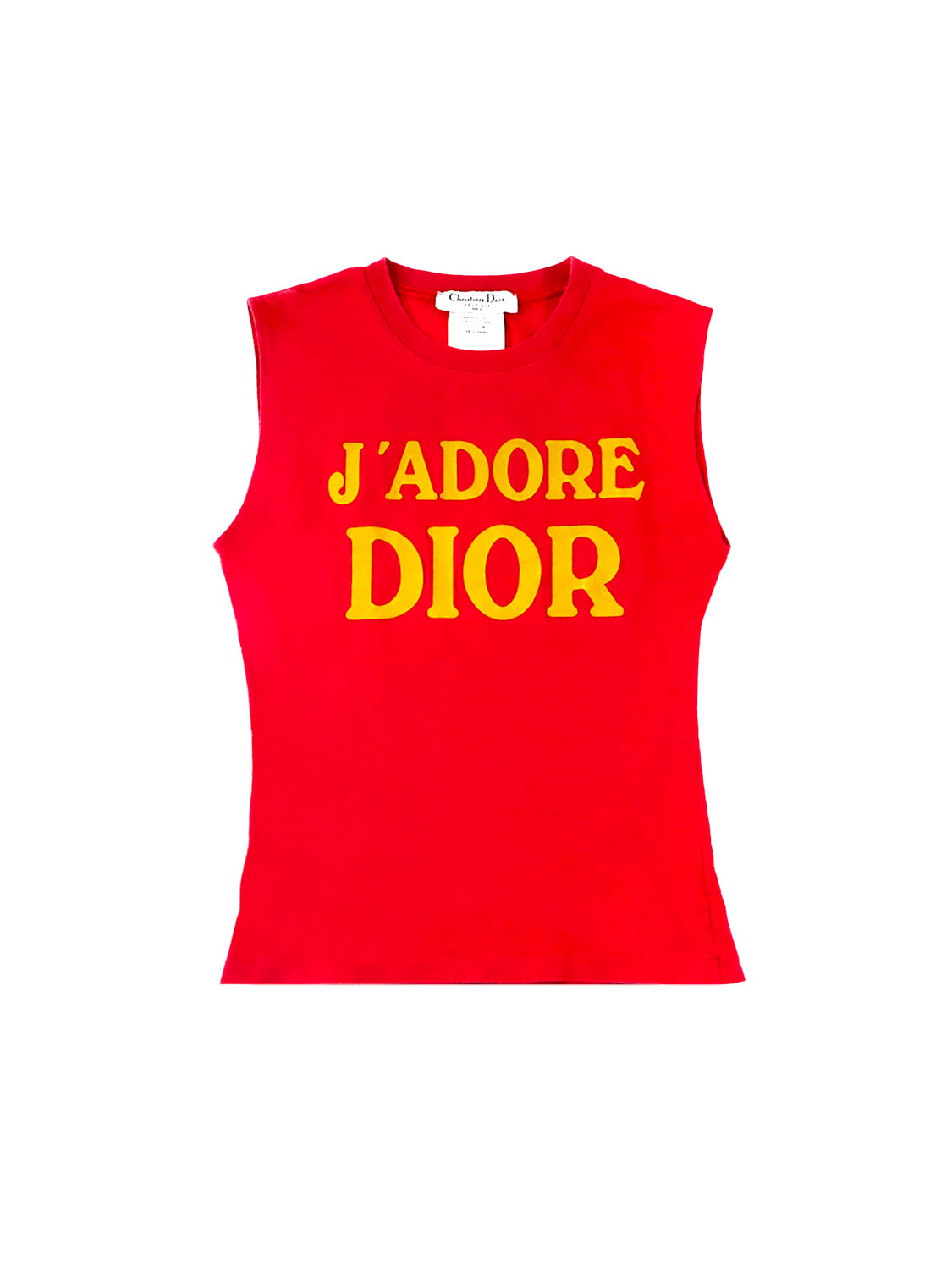 Christian Dior 2000s J'adore Dior Red and Yellow Tank