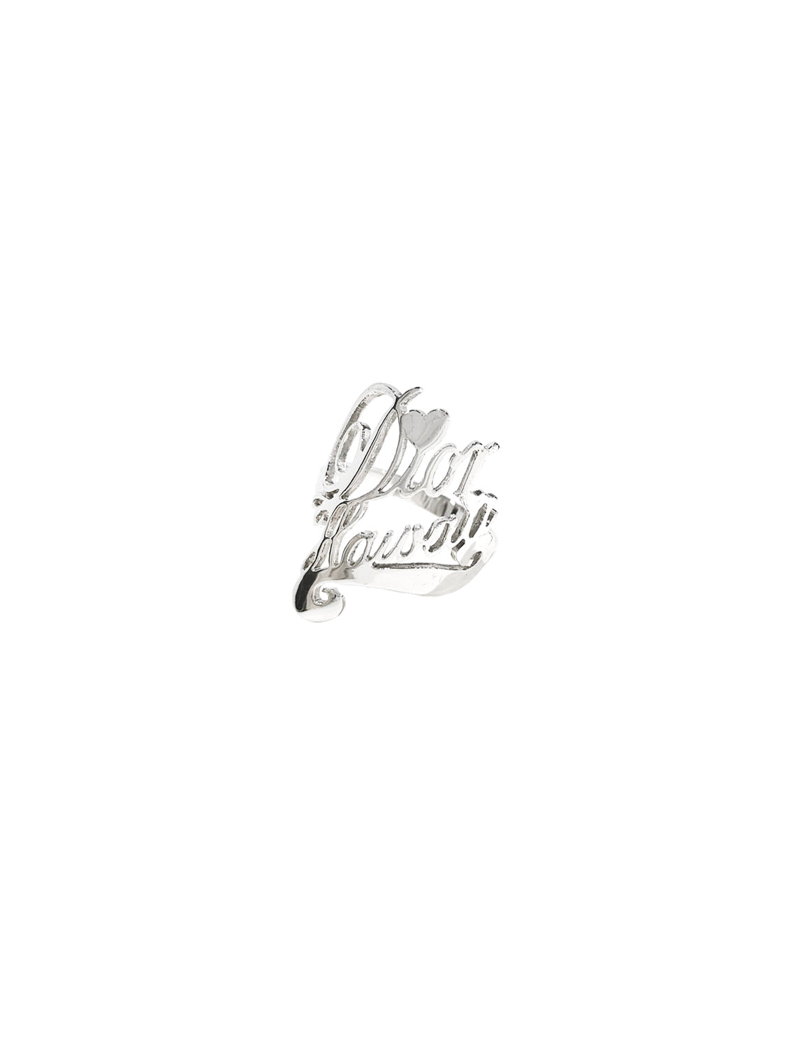 Christian Dior 2000s Silver Script Ring