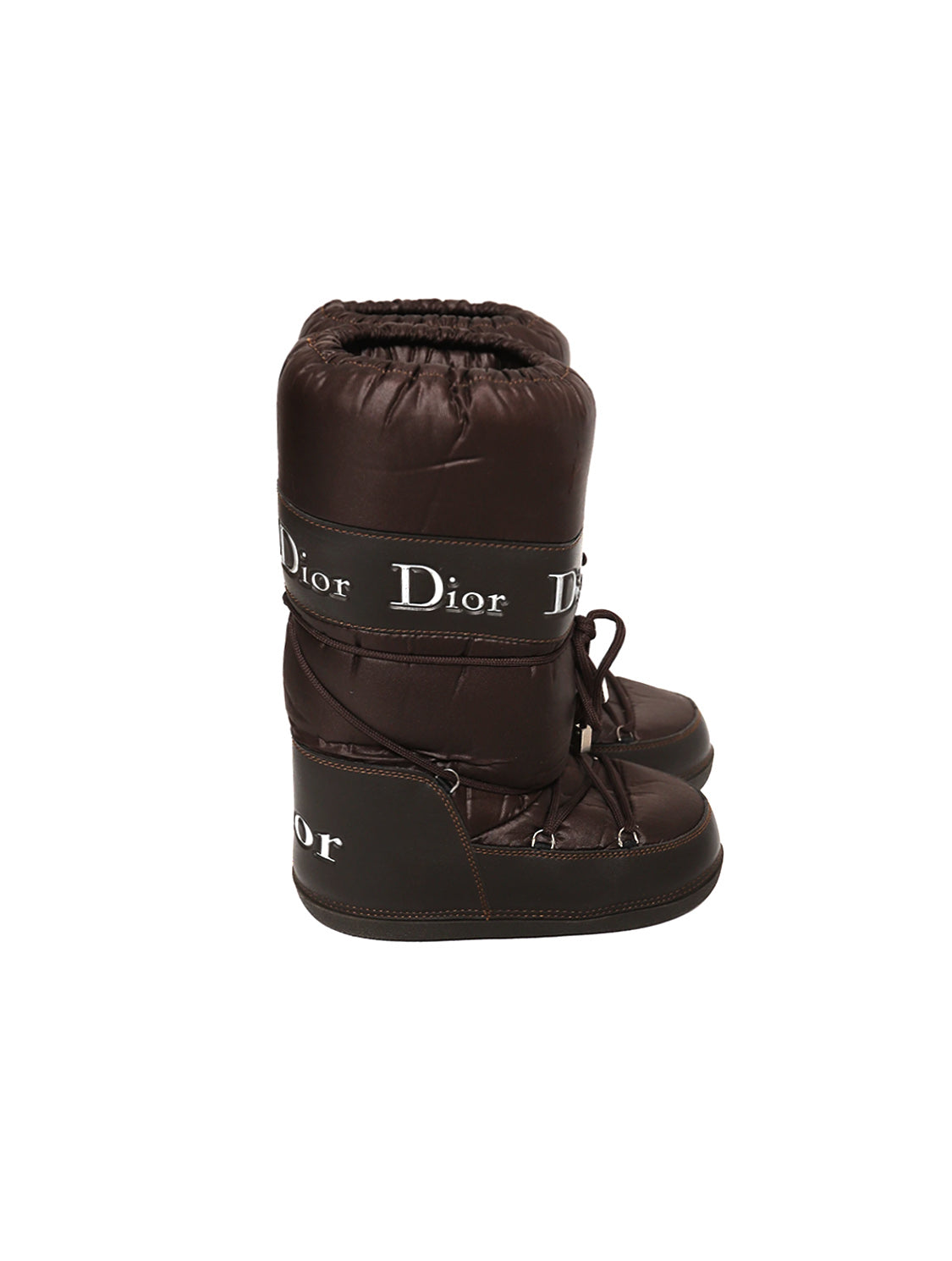 Christian Dior 2000s Nylon Brown Moon Boots