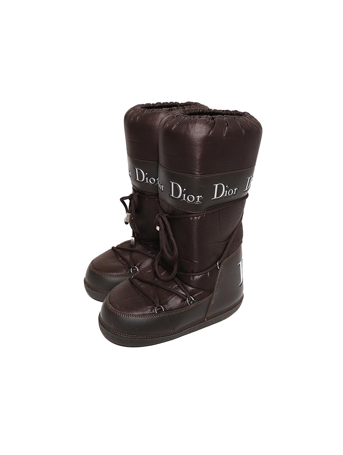 Christian Dior Black Logo Moon Boots