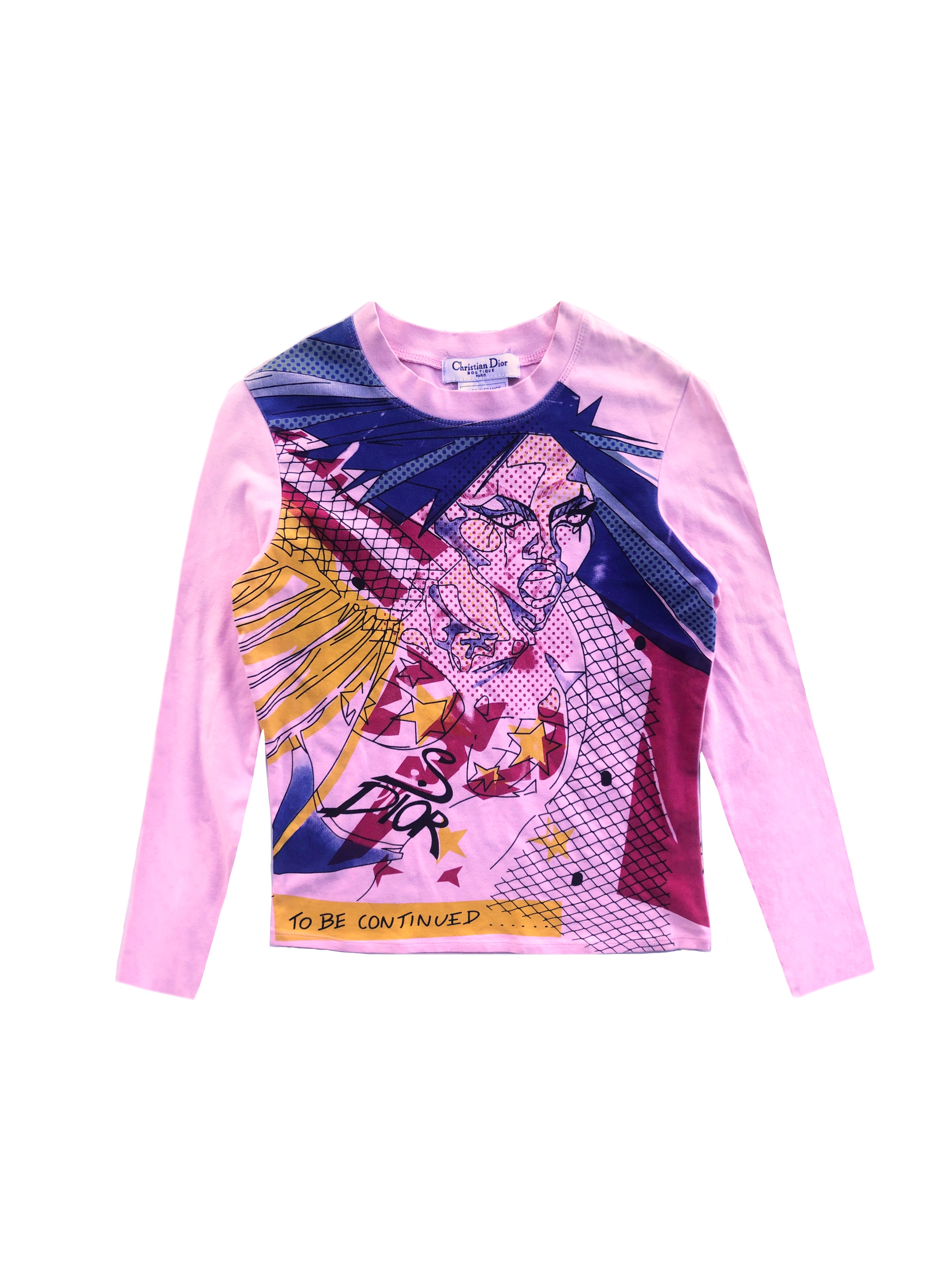 Christian Dior 2000s Superwoman Graphic Long Sleeve