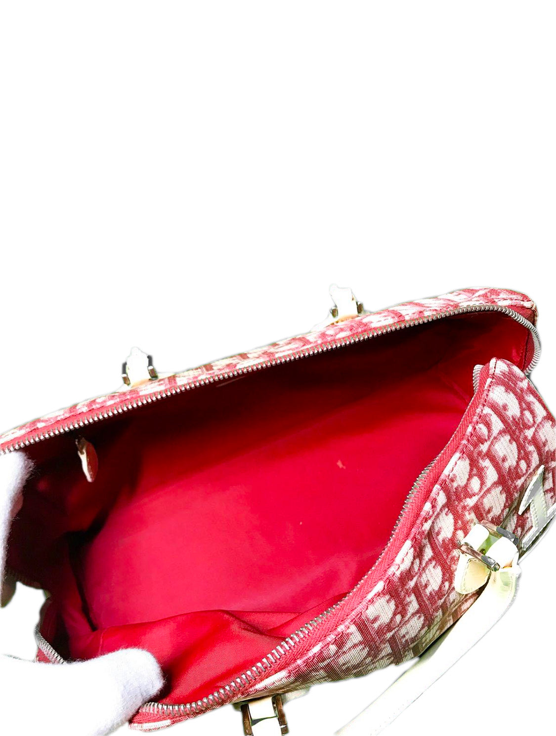 Christian Dior 2000s Dark Pink Trotter Handbag