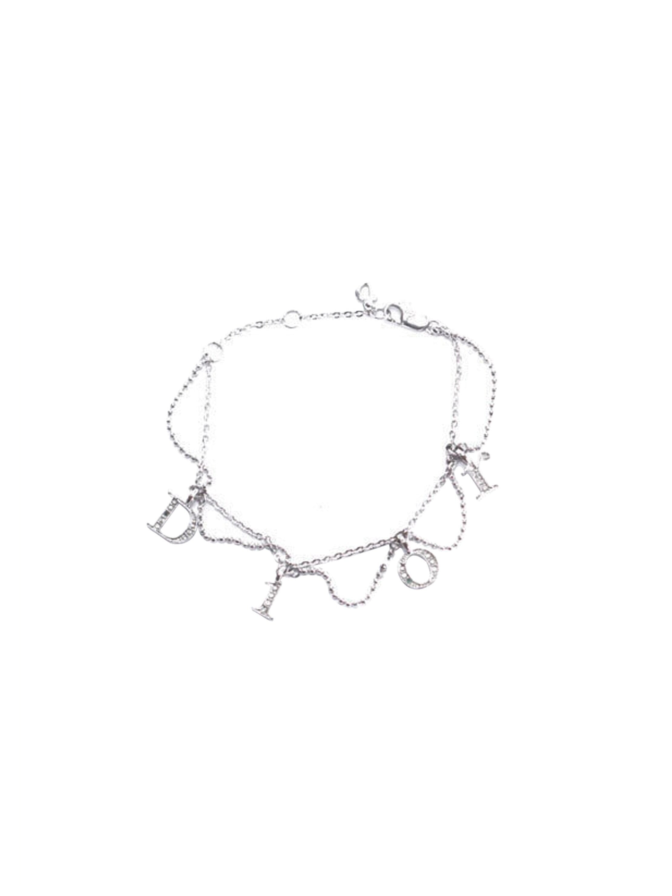 Christian Dior 2000s Silver Chain Charm Bracelet