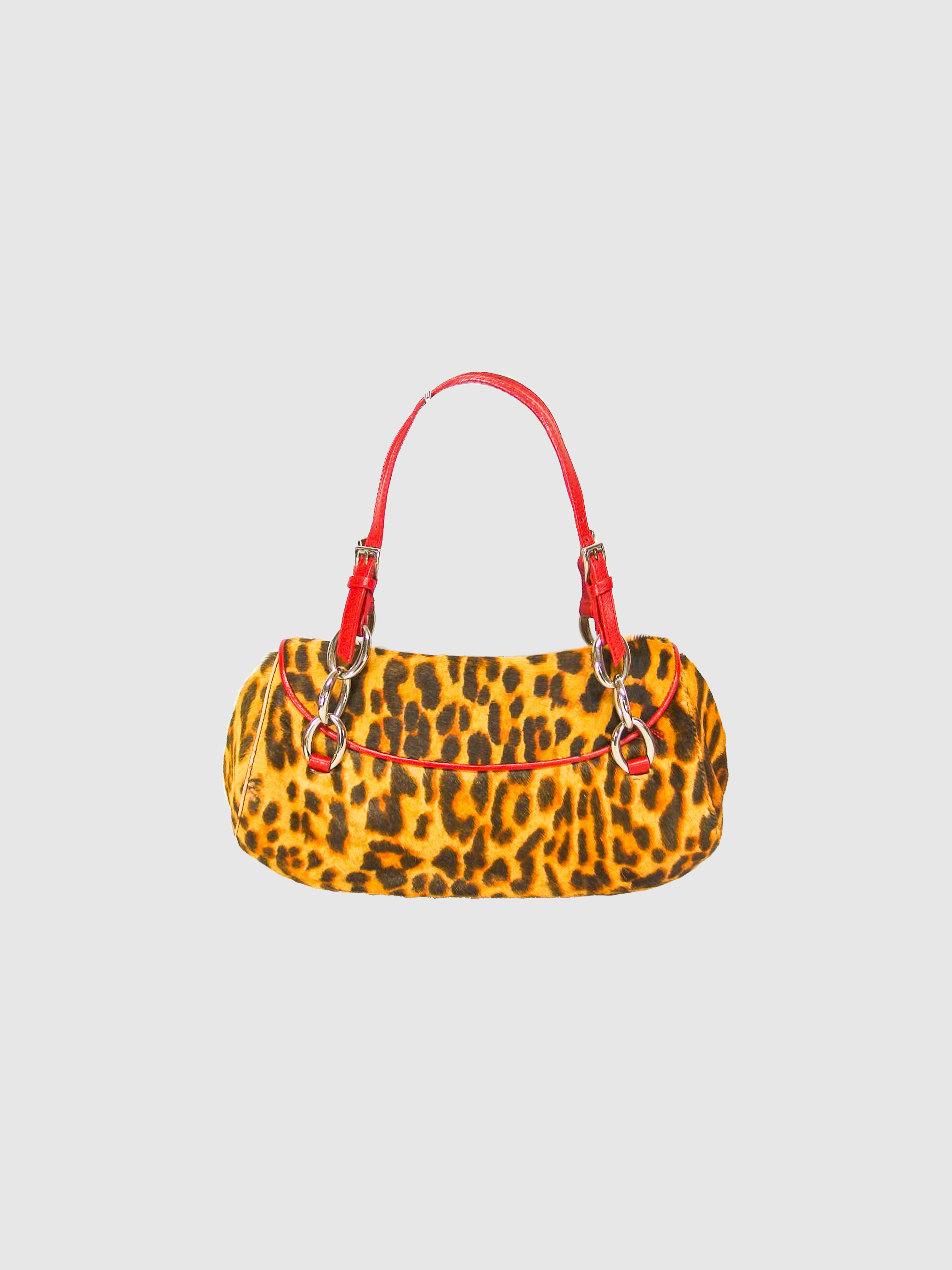 Christian Dior 2010 Leopard Print Large Logo Shoulder bag