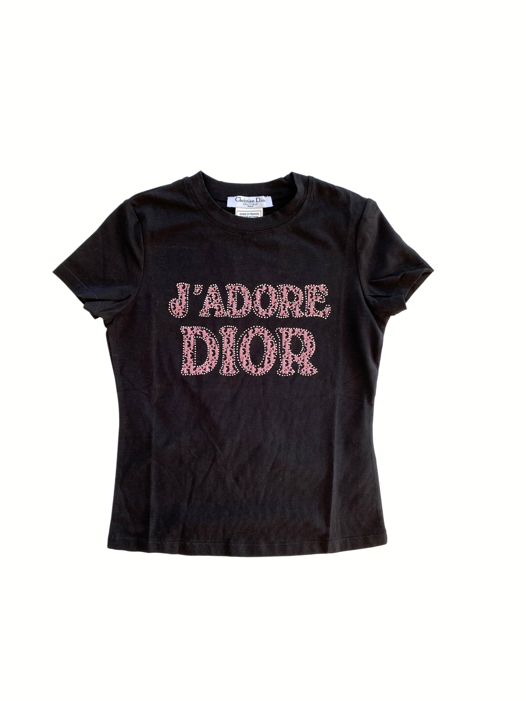 Christian Dior 2002 J'adore Pink and Black T-Shirt · INTO