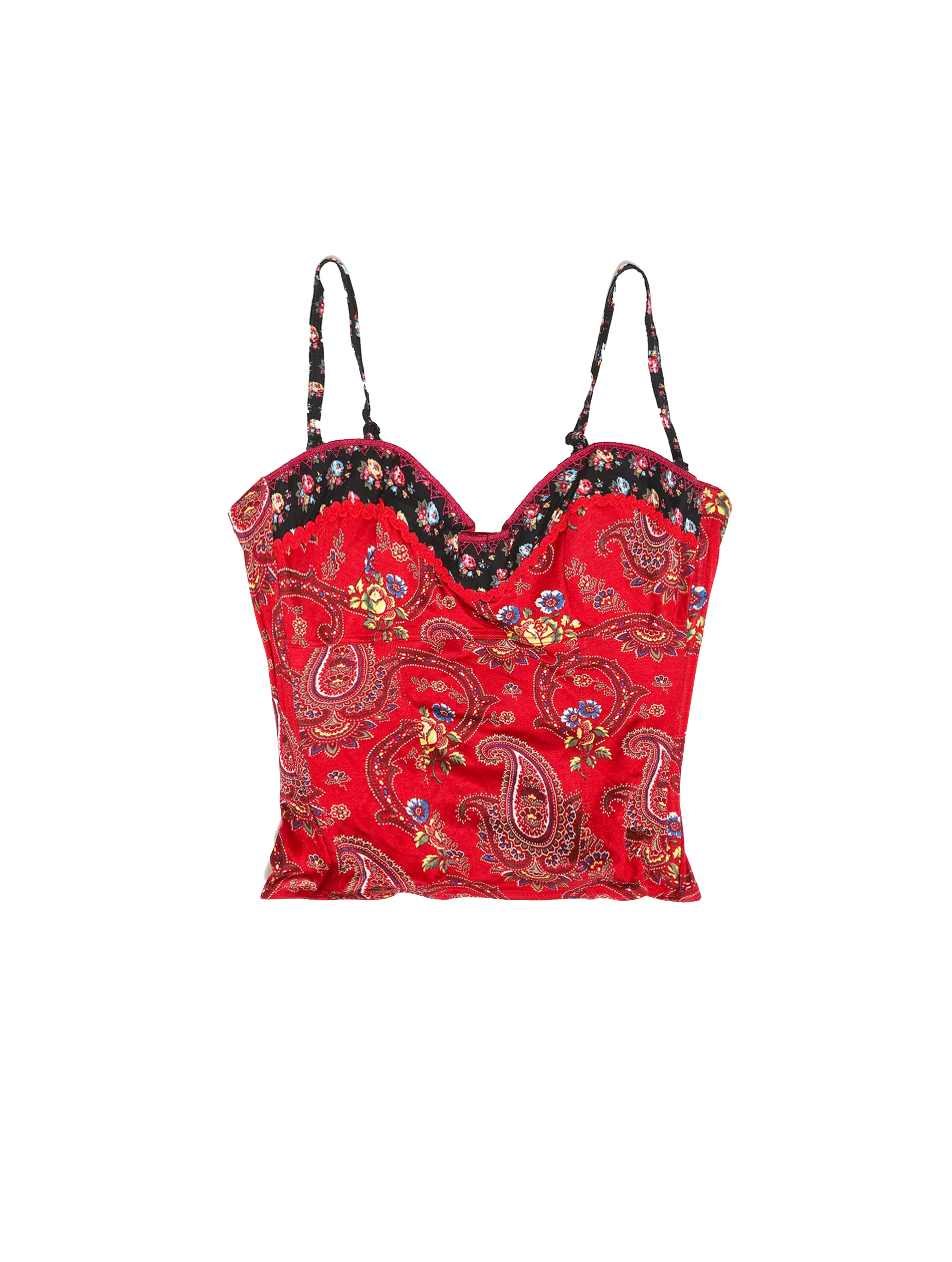 Christian Dior Rare Red 2002 Paisley Bustier