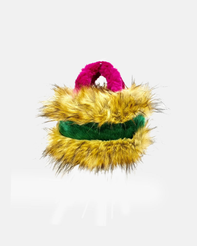 Vivienne Westwood 2000s Faux Fur Multicolor Tote Bag
