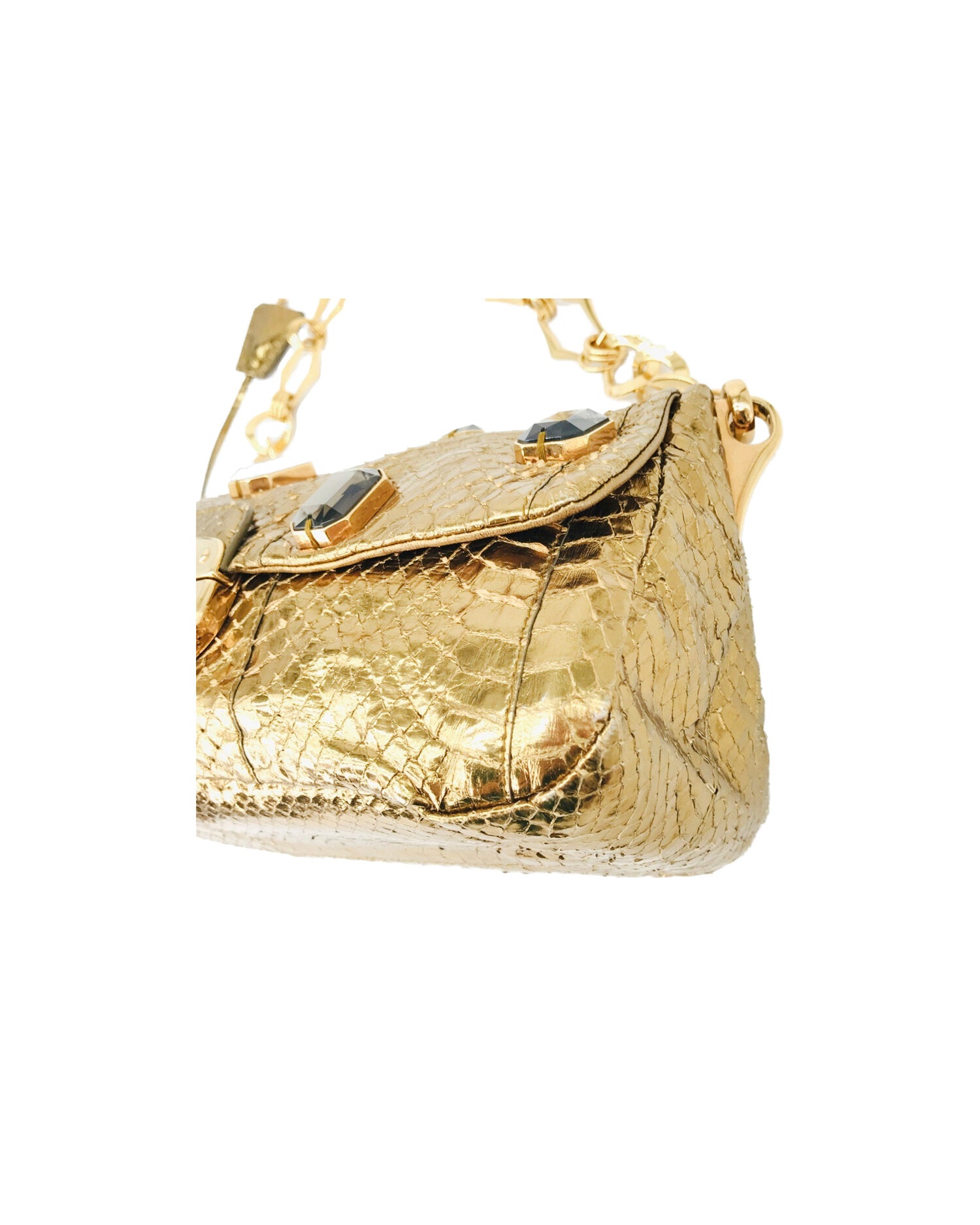 Prada 2000s Gold Rare Bijoux Chain Handbag