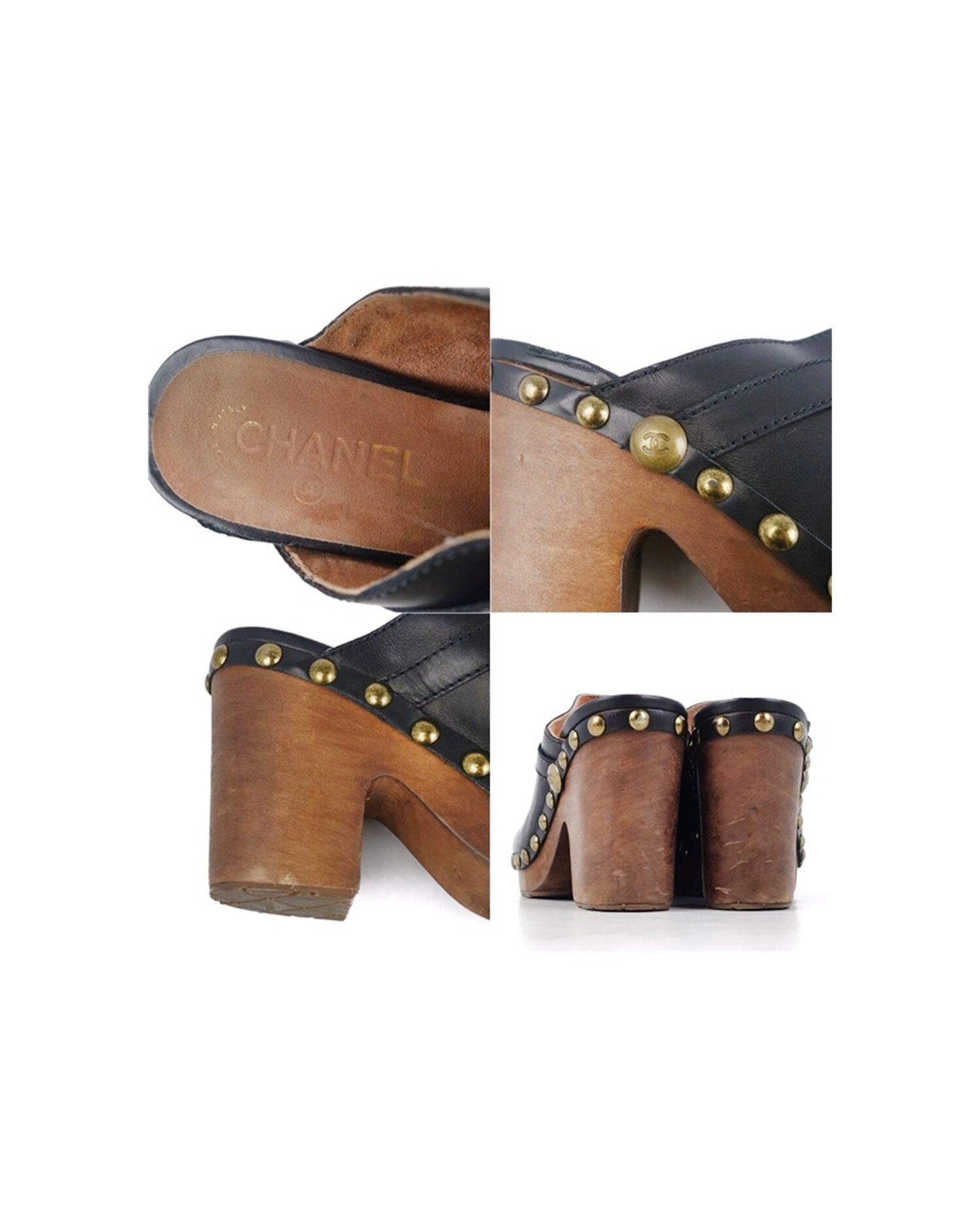 Chanel Wooden Clog CC Mules · INTO